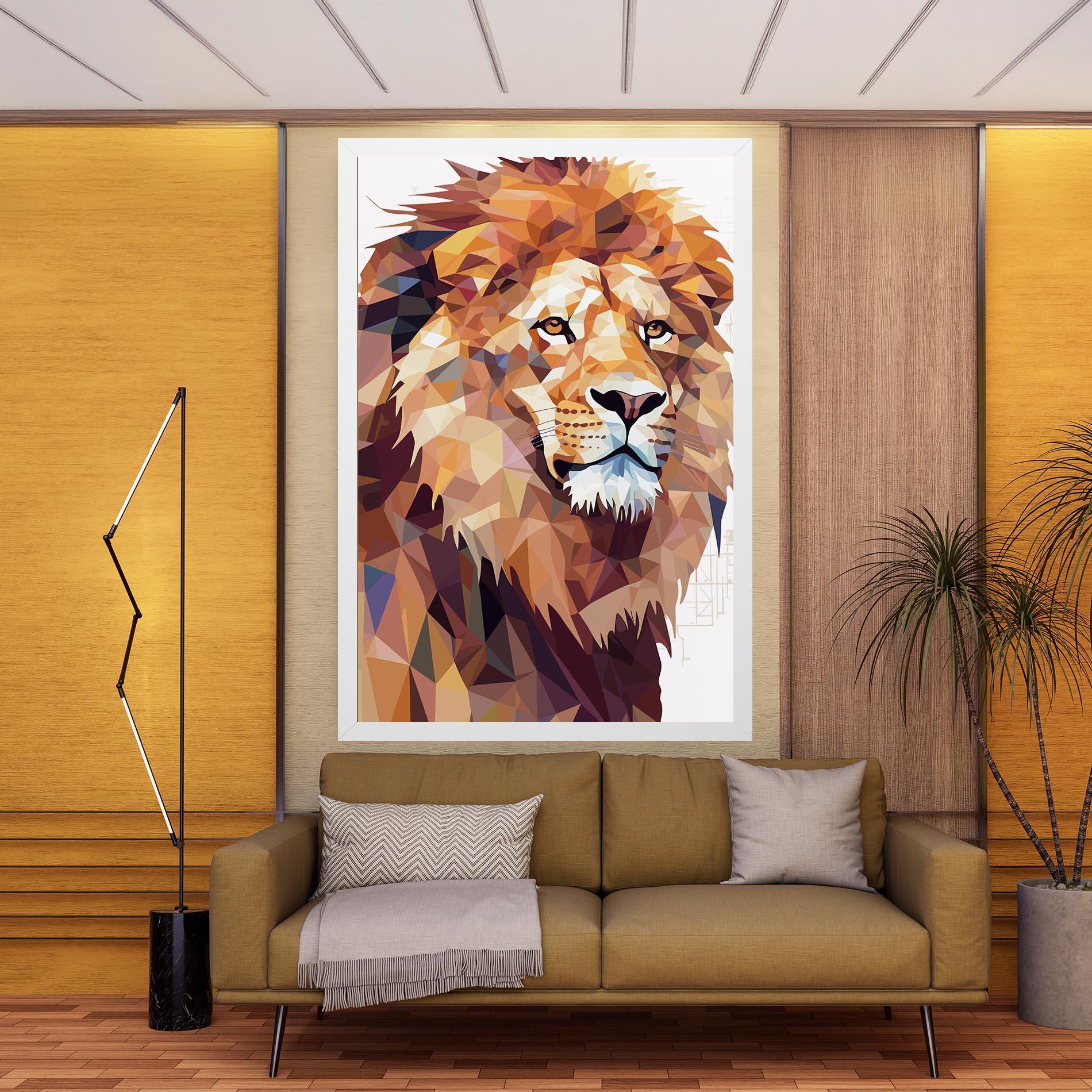 Tablou Canvas Artistic Lion Head mockup 9