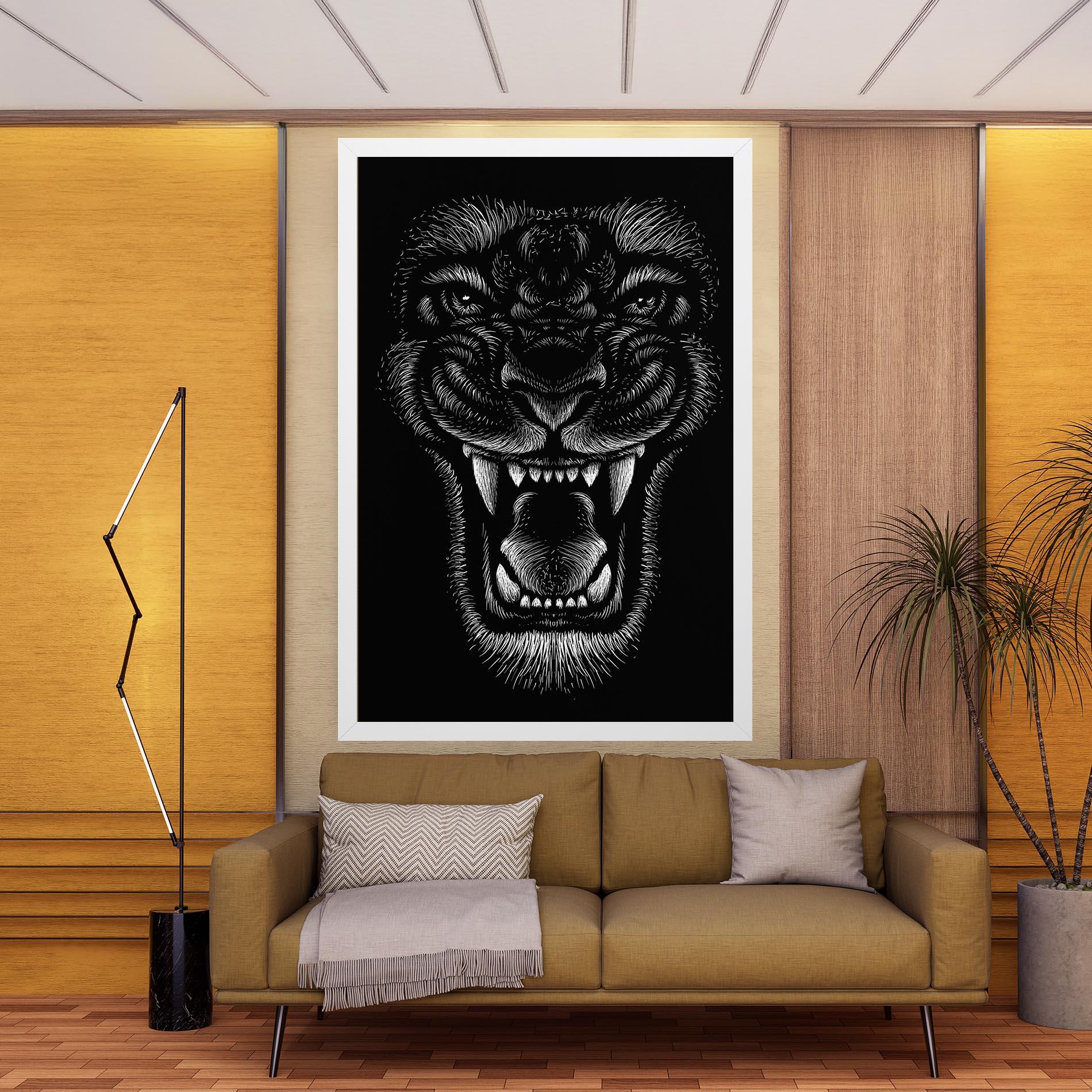 Tablou Canvas Lion Bite mockup 9