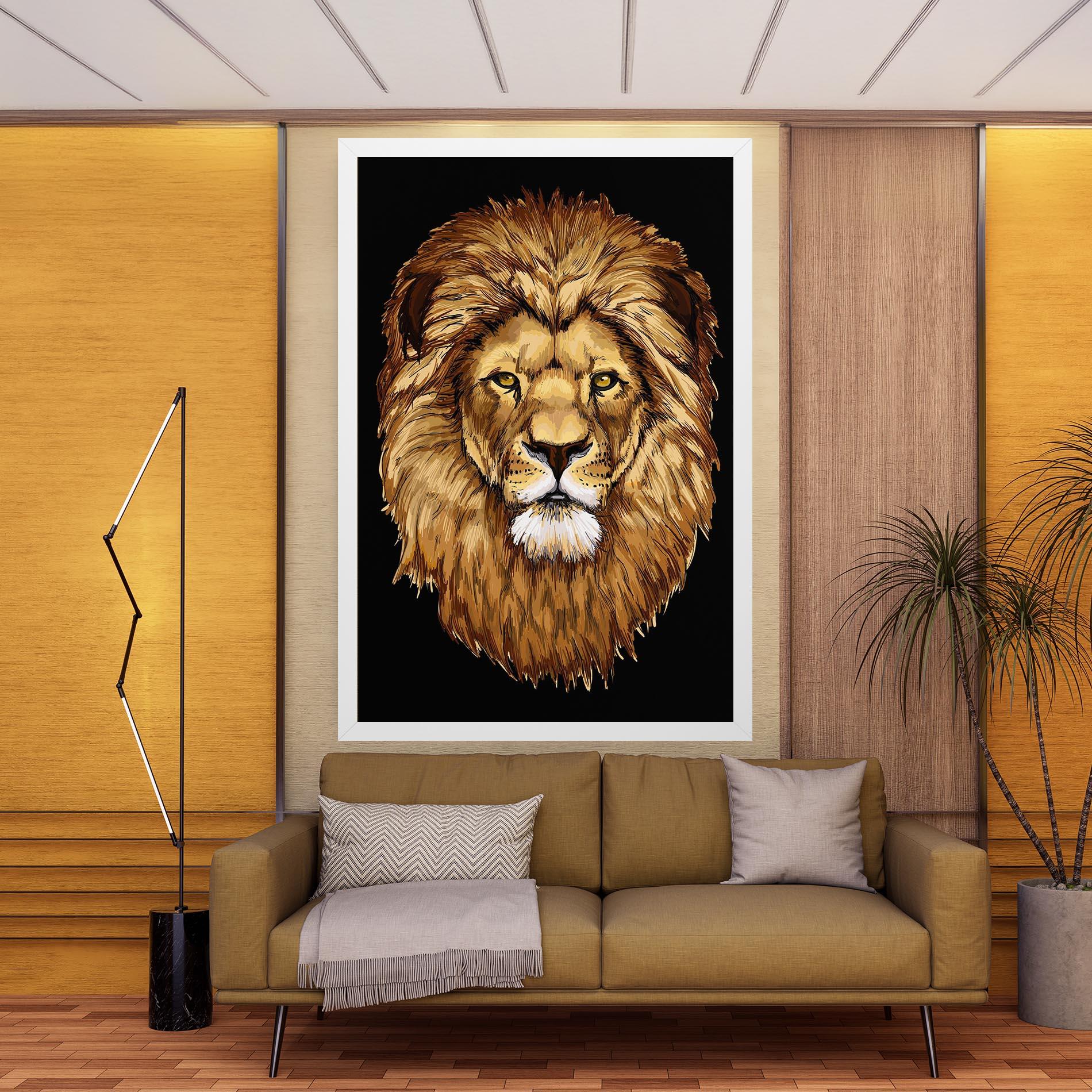 Tablou Canvas Lion Head mockup 9