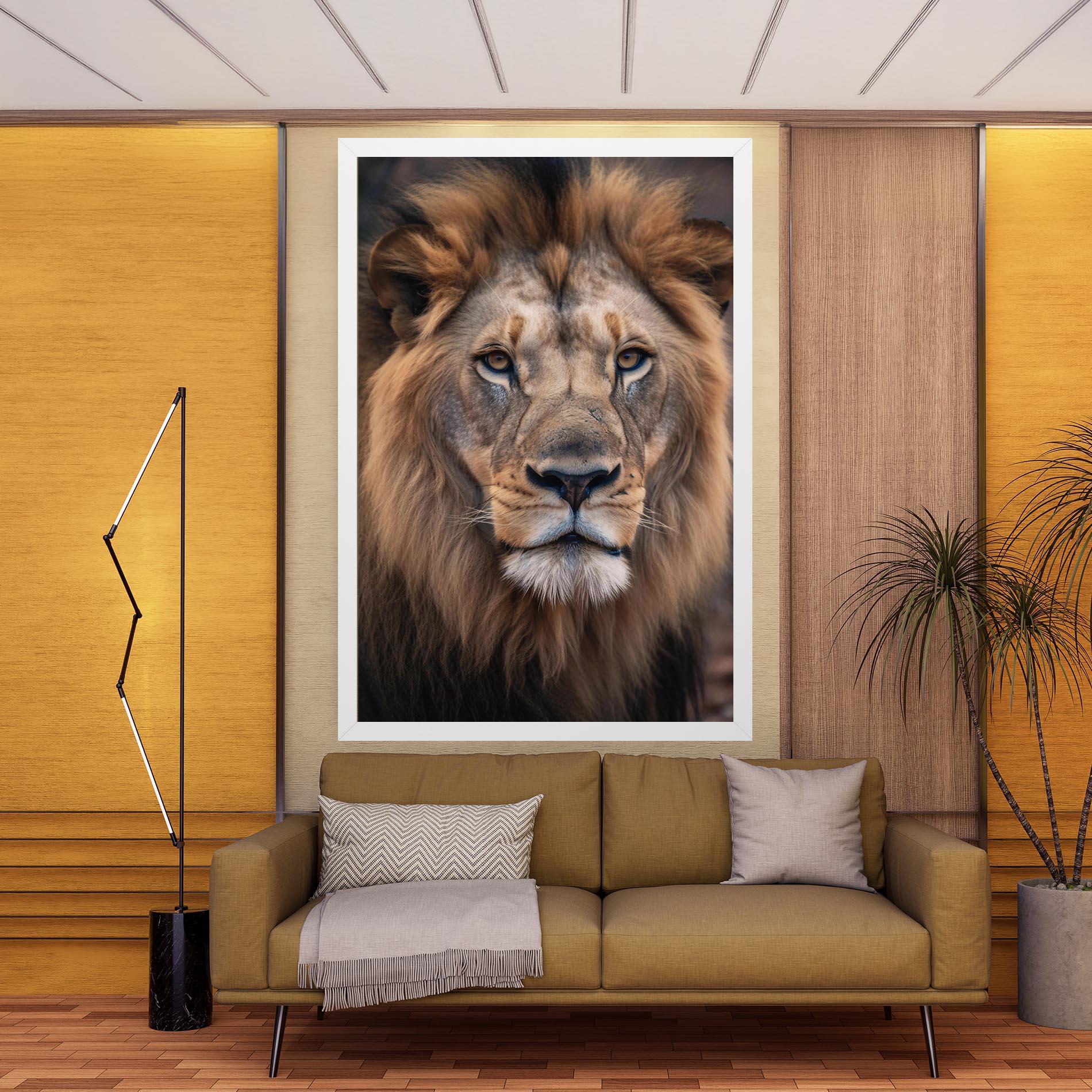 Tablou Canvas Wild Lion View mockup 9