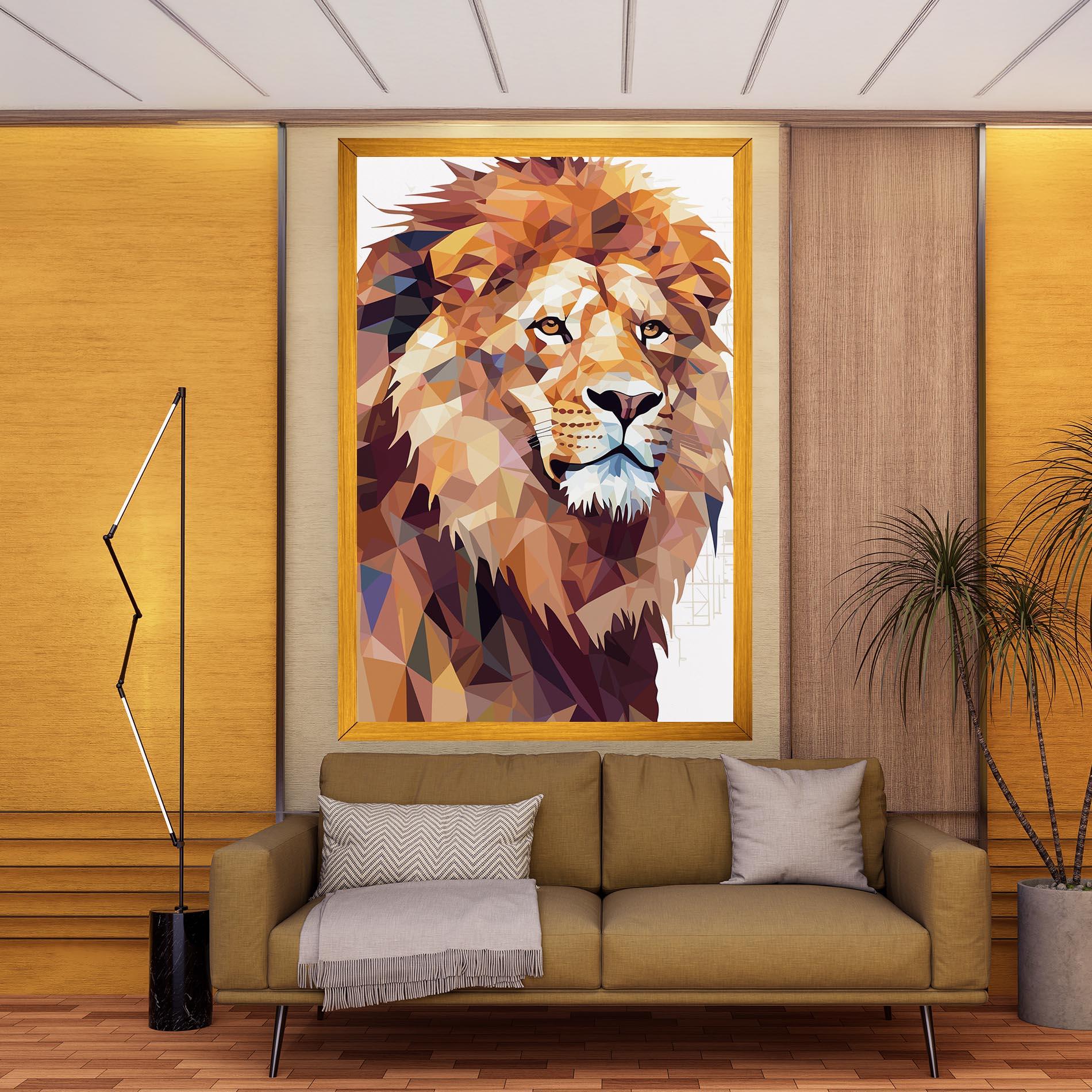 Tablou Canvas Artistic Lion Head mockup 9