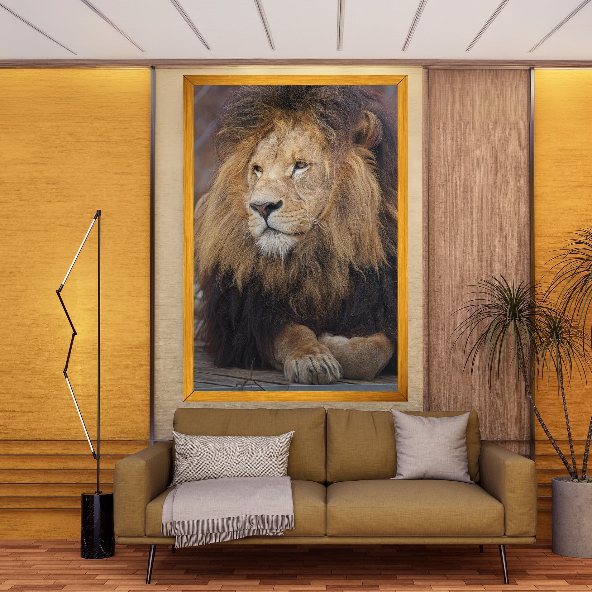 Tablou Canvas Lion Chilling mockup 9