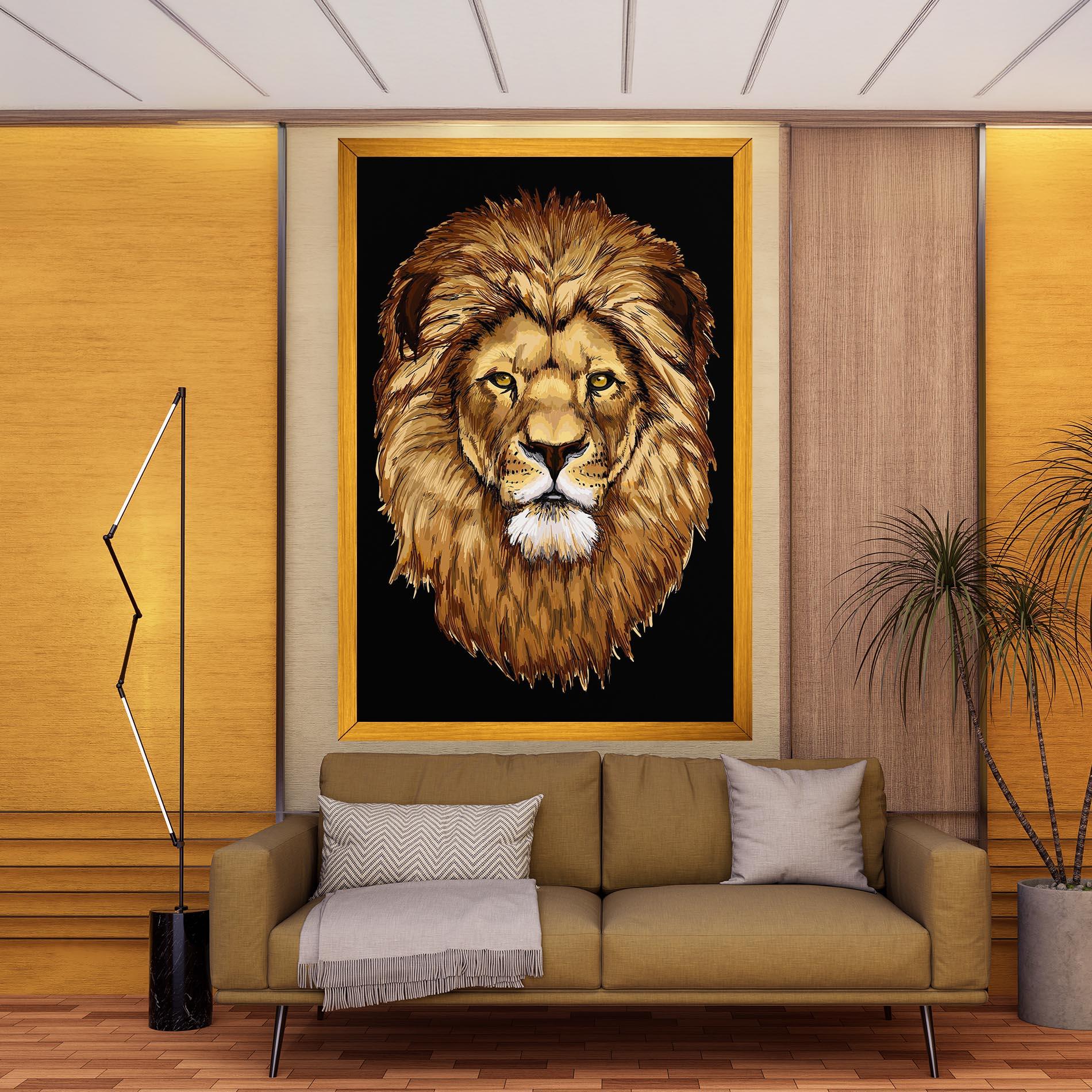 Tablou Canvas Lion Head mockup 9