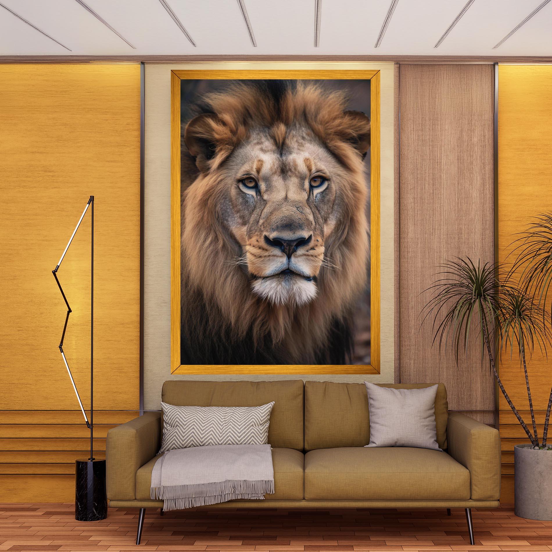 Tablou Canvas Wild Lion View mockup 9