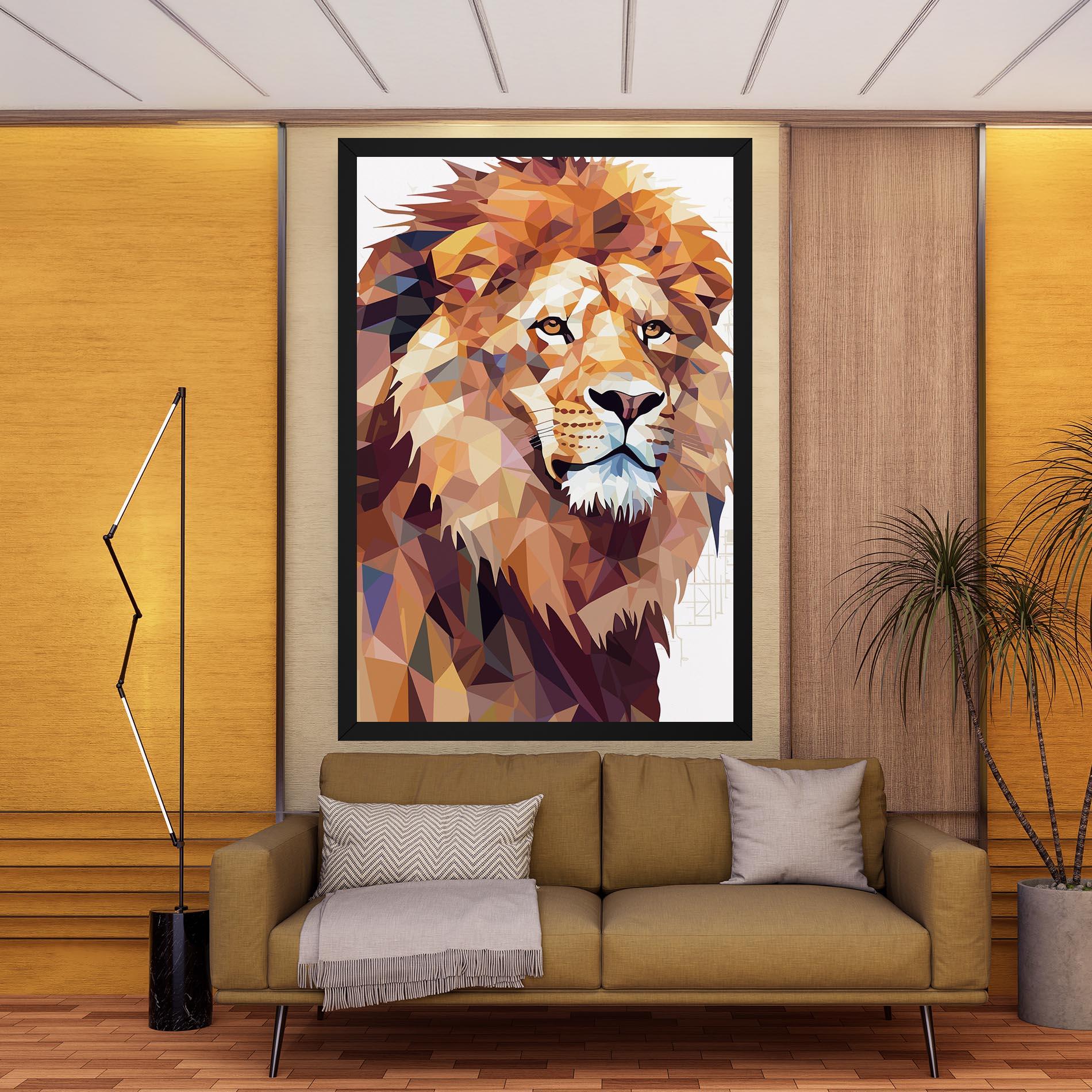 Tablou Canvas Artistic Lion Head mockup 9