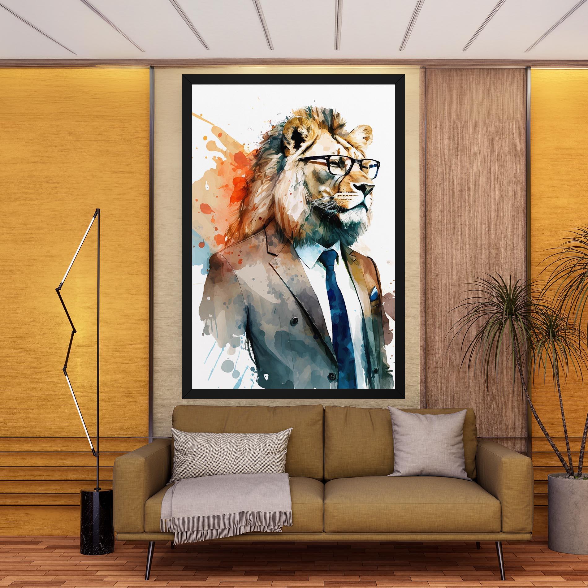 Tablou Canvas Brown Suit Lion mockup 9