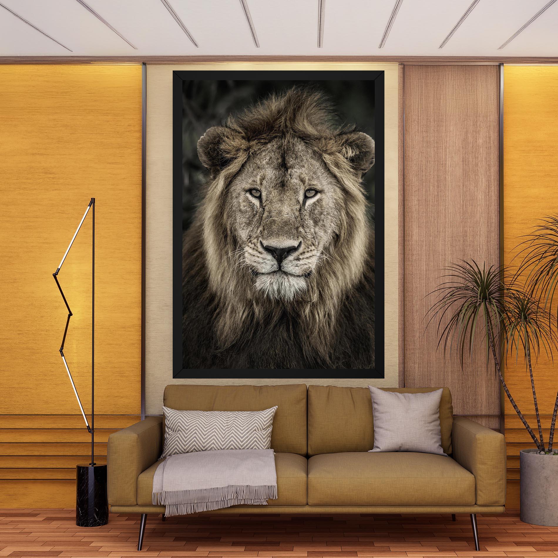 Tablou Canvas Lion Close Up mockup 9