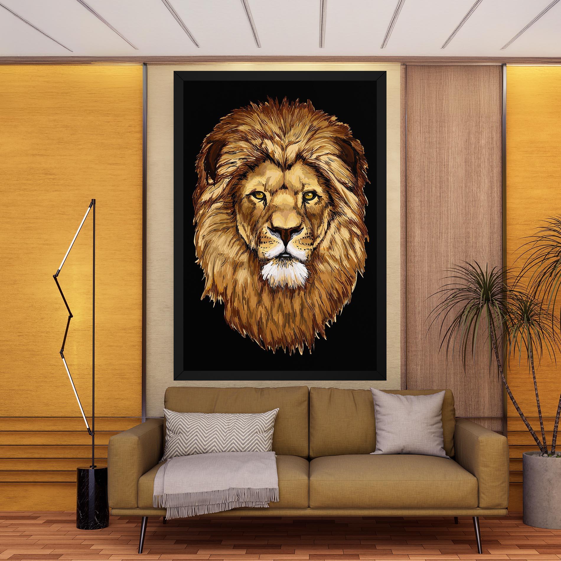 Tablou Canvas Lion Head mockup 9