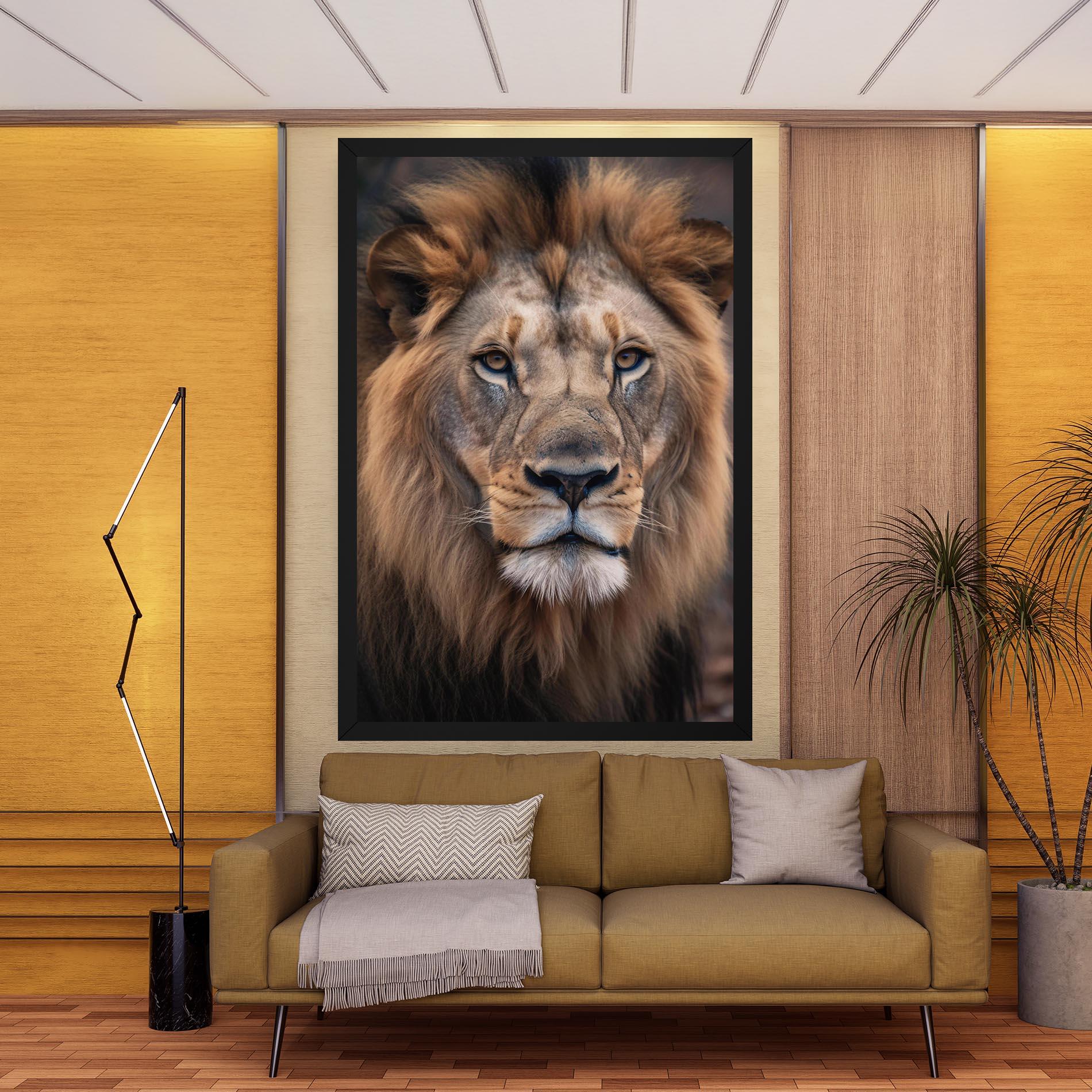 Tablou Canvas Wild Lion View mockup 9