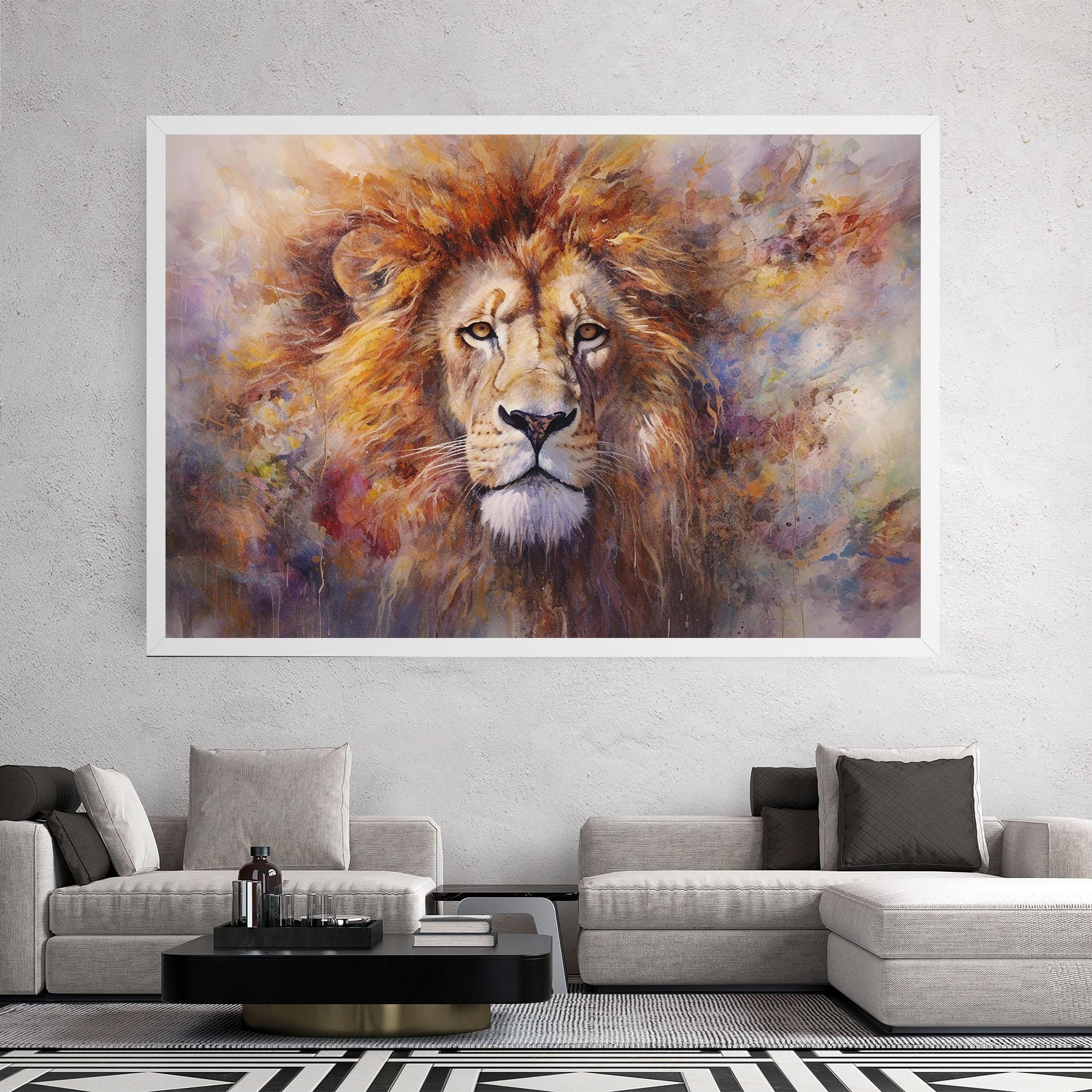 Tablou Canvas Abstract Lion Head mockup 2