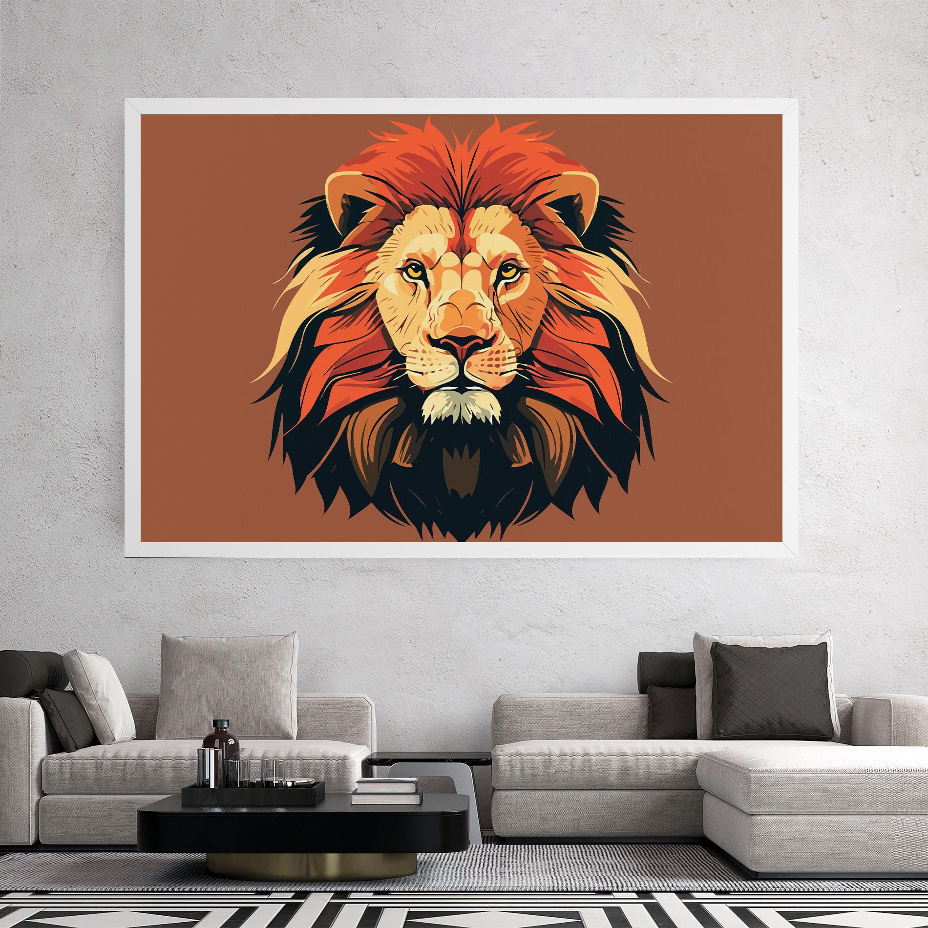 Tablou Canvas African Lion mockup 2