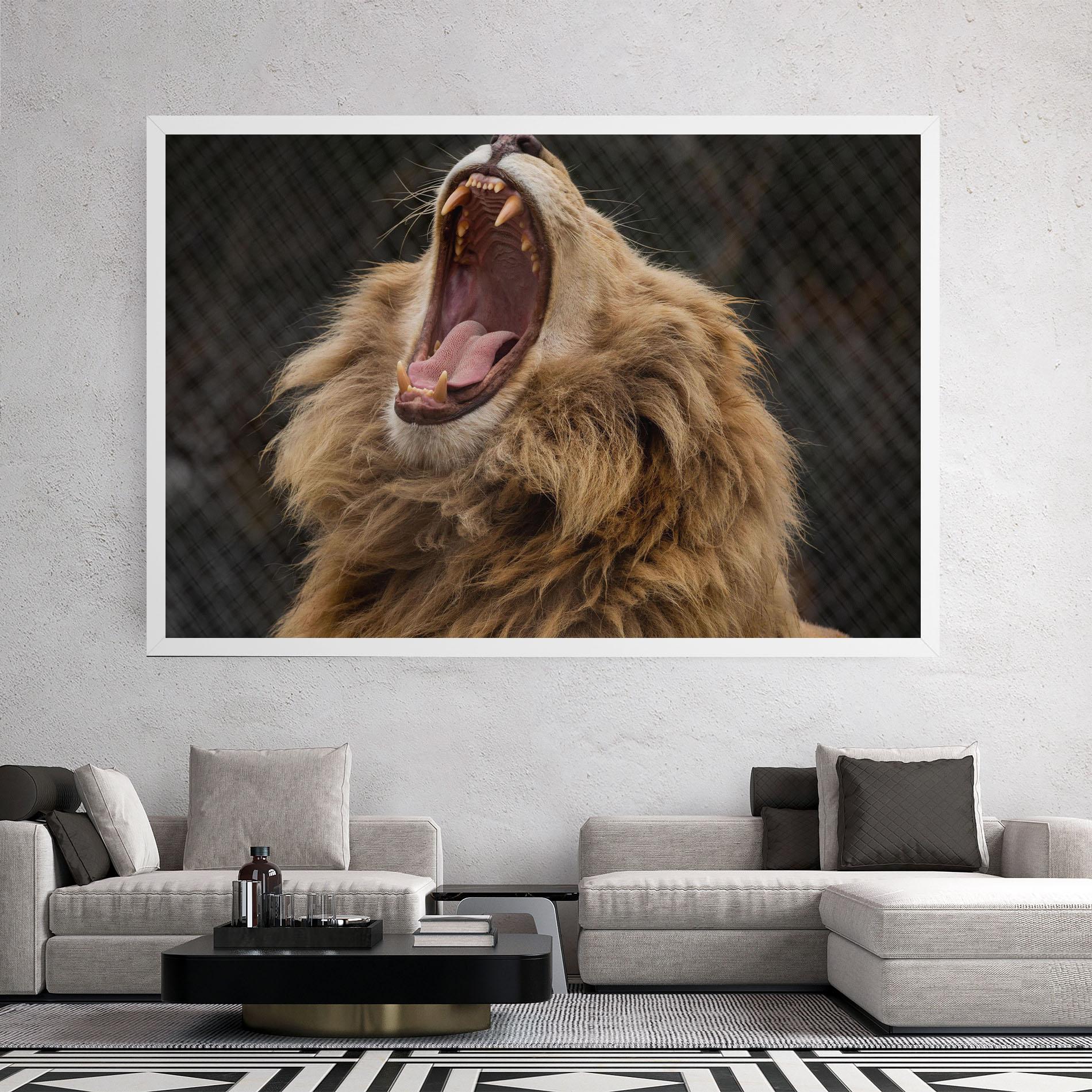 Tablou Canvas Angry Lion mockup 2