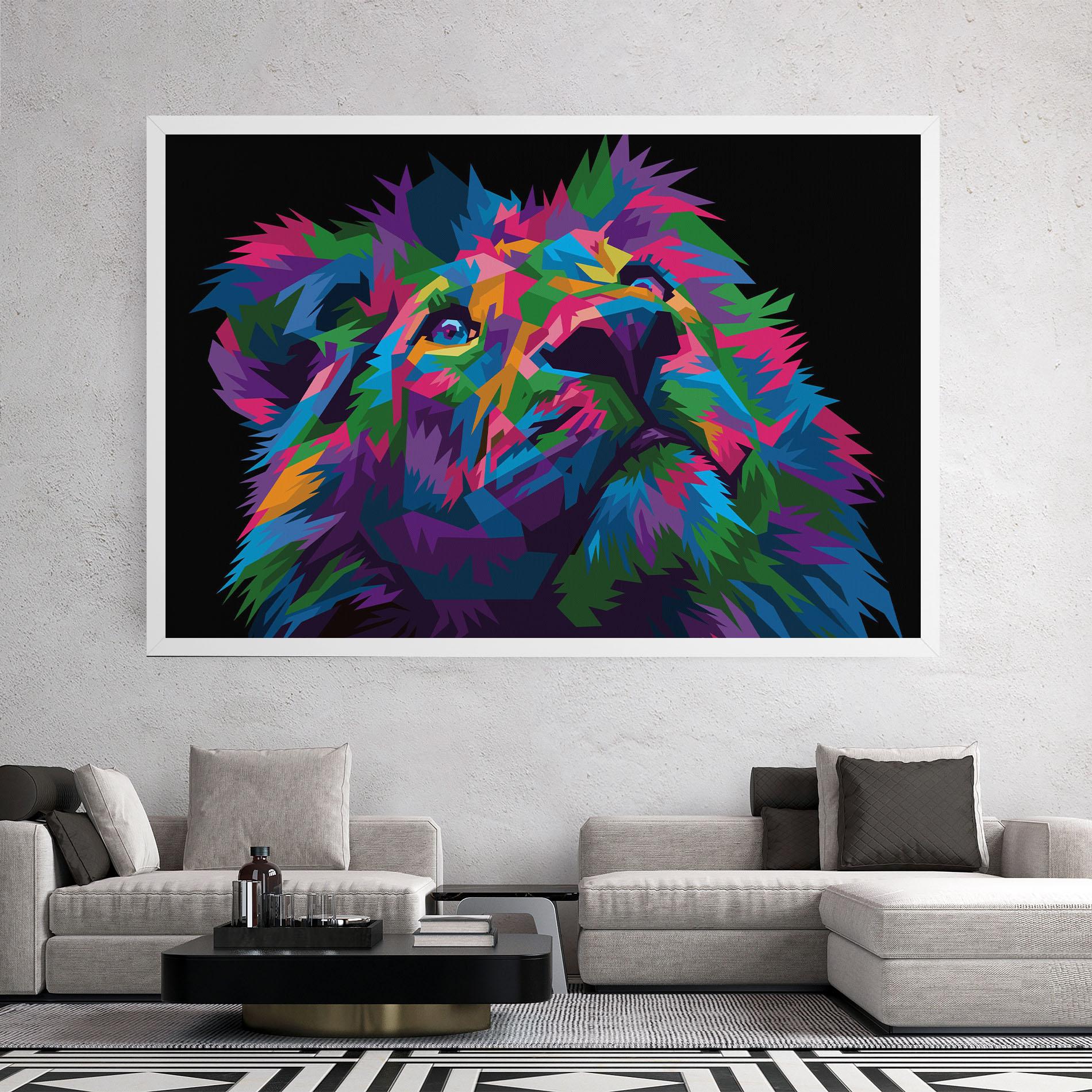 Tablou Canvas Cute Color Lion mockup 2