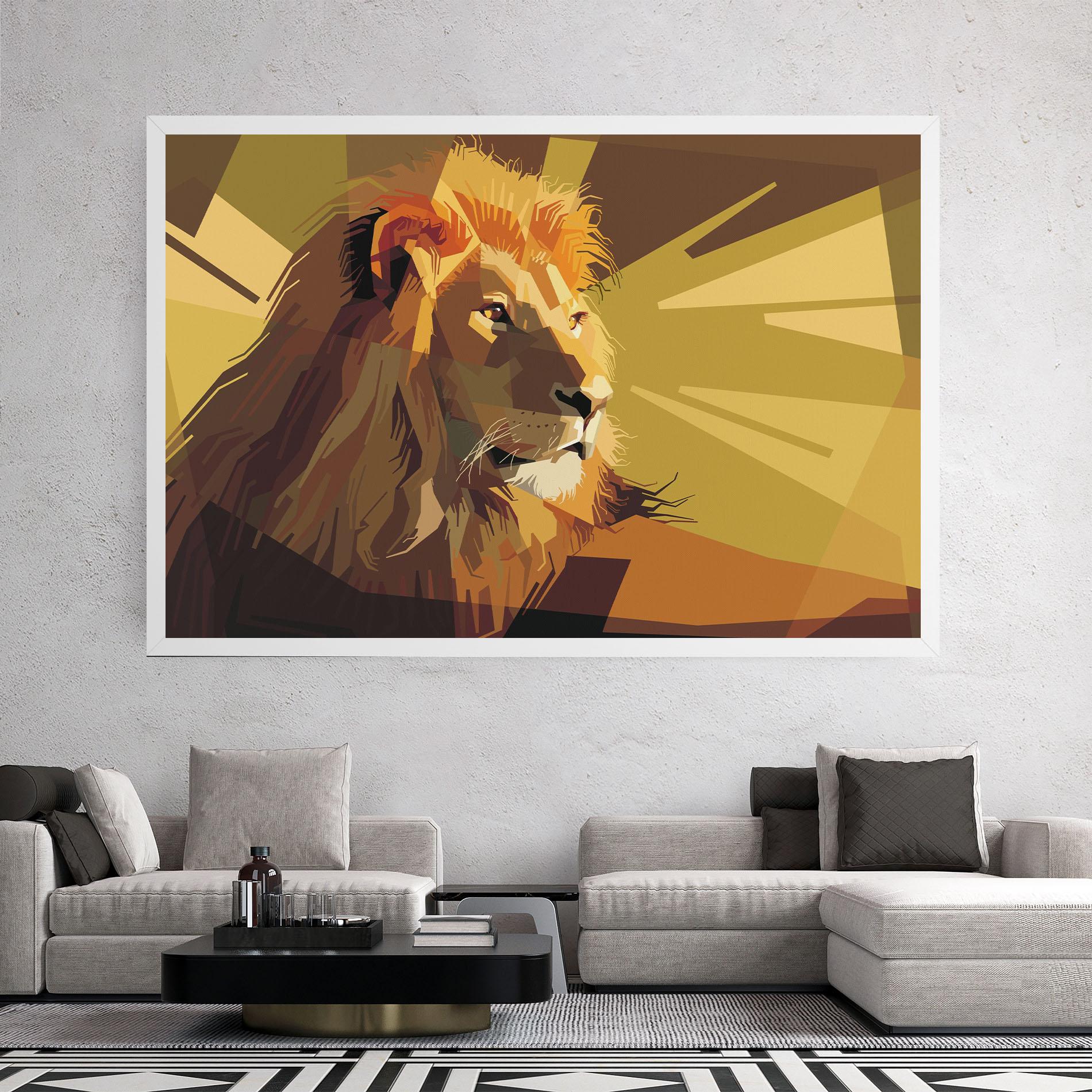Tablou Canvas Lion Art mockup 2