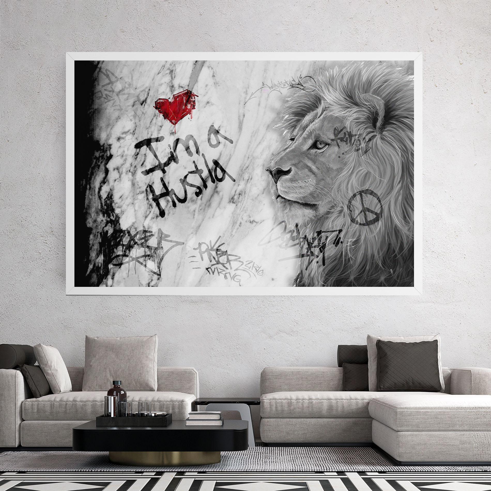 Tablou Canvas Lion Hustler mockup 2