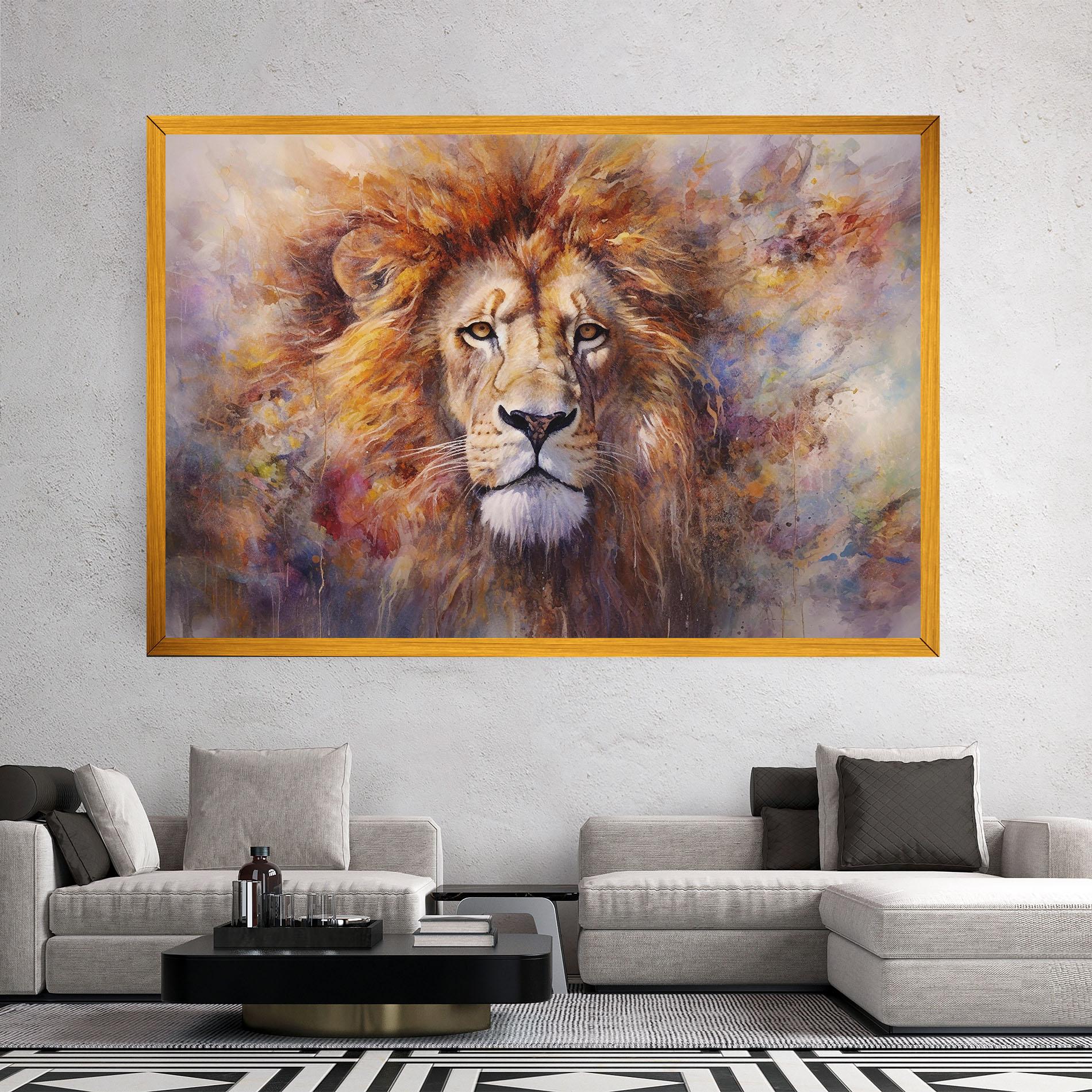 Tablou Canvas Abstract Lion Head mockup 2