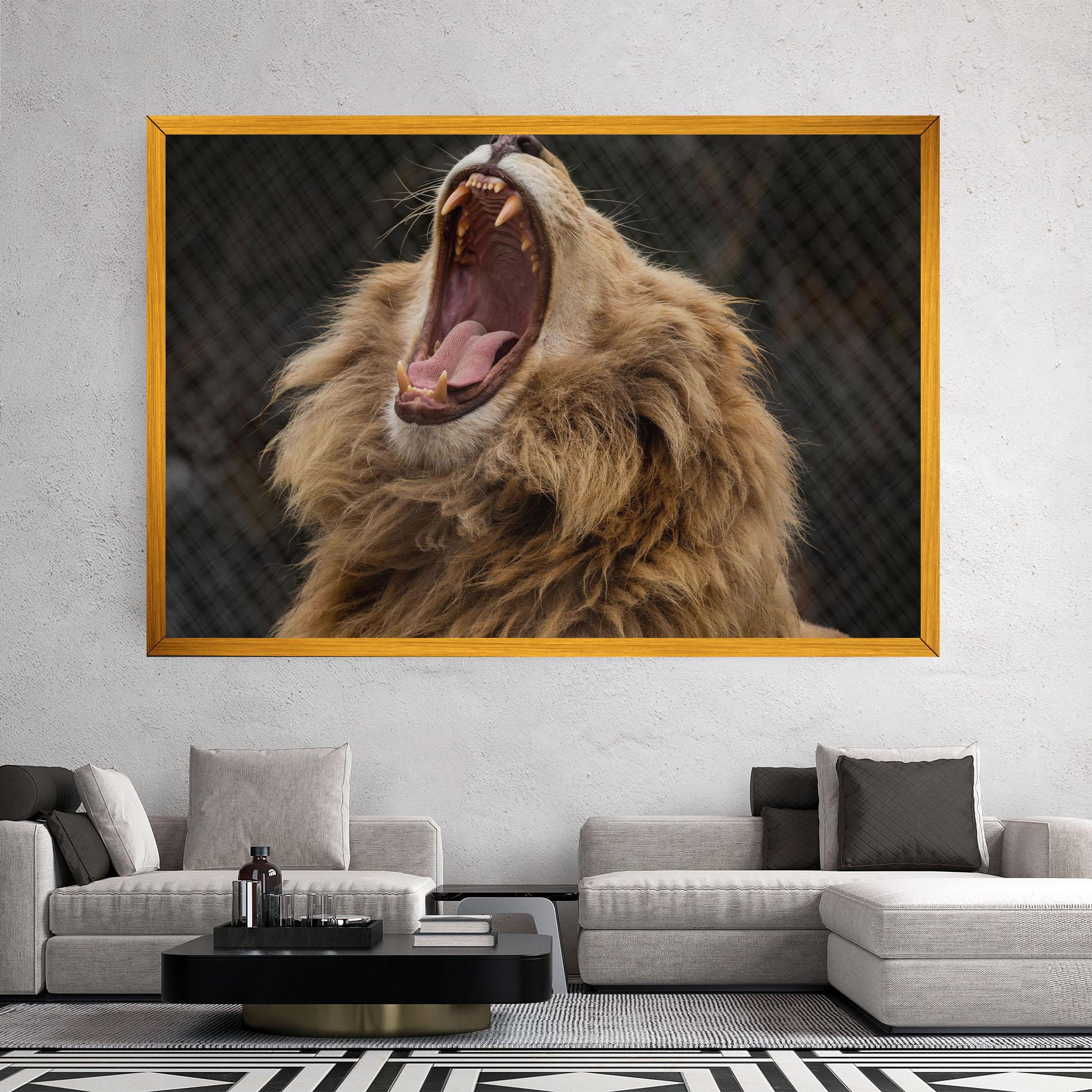 Tablou Canvas Angry Lion mockup 2