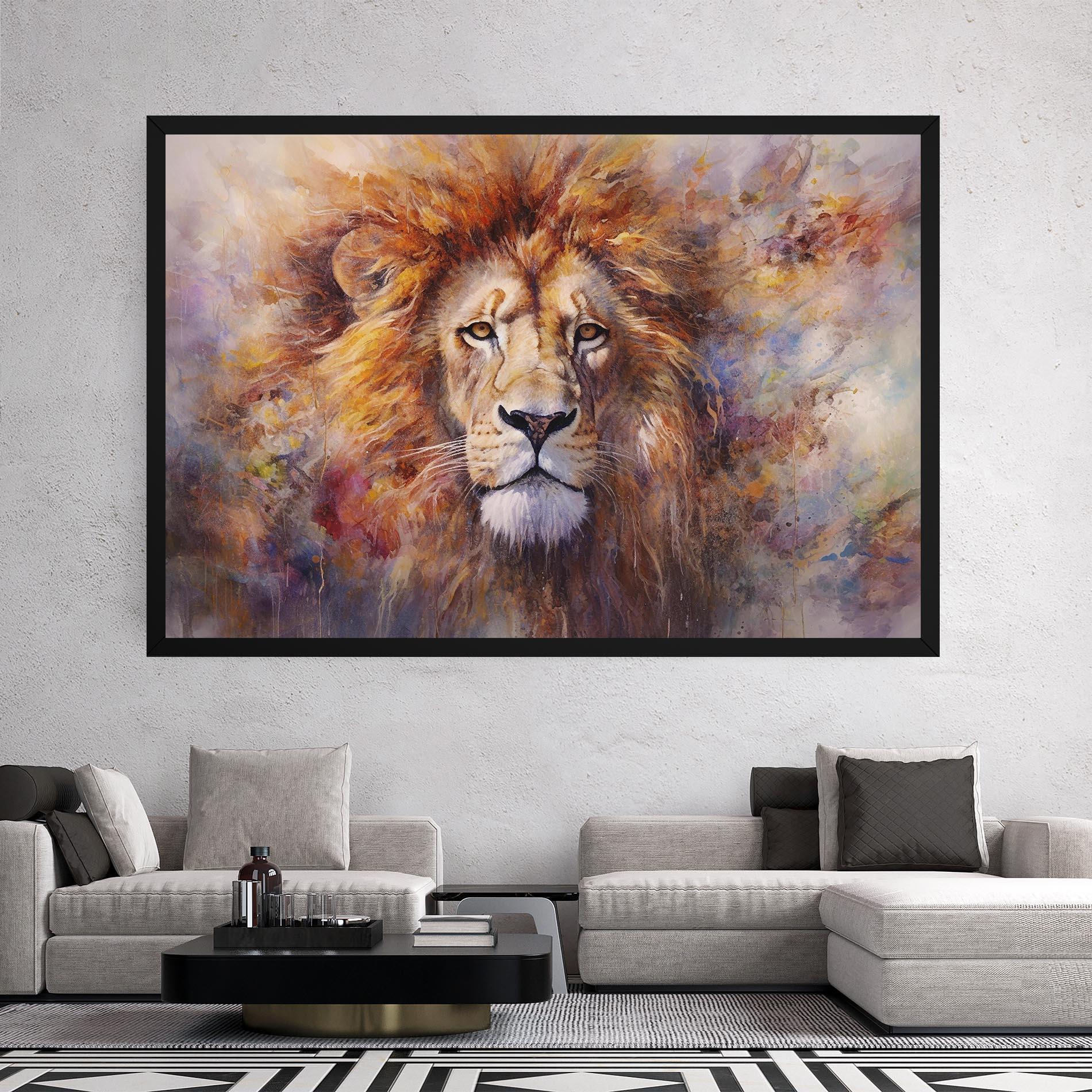 Tablou Canvas Abstract Lion Head mockup 2
