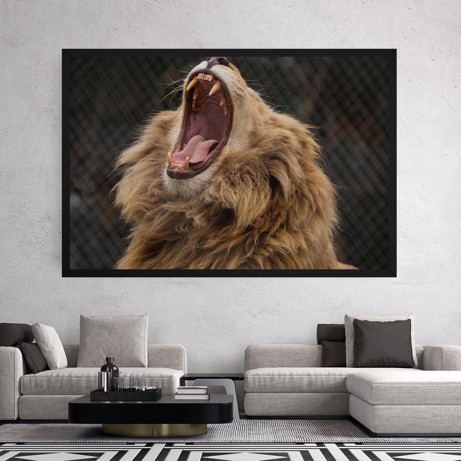 Tablou Canvas Angry Lion mockup 2
