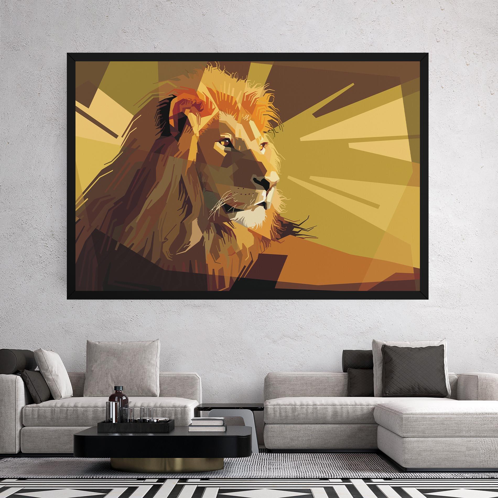 Tablou Canvas Lion Art mockup 2