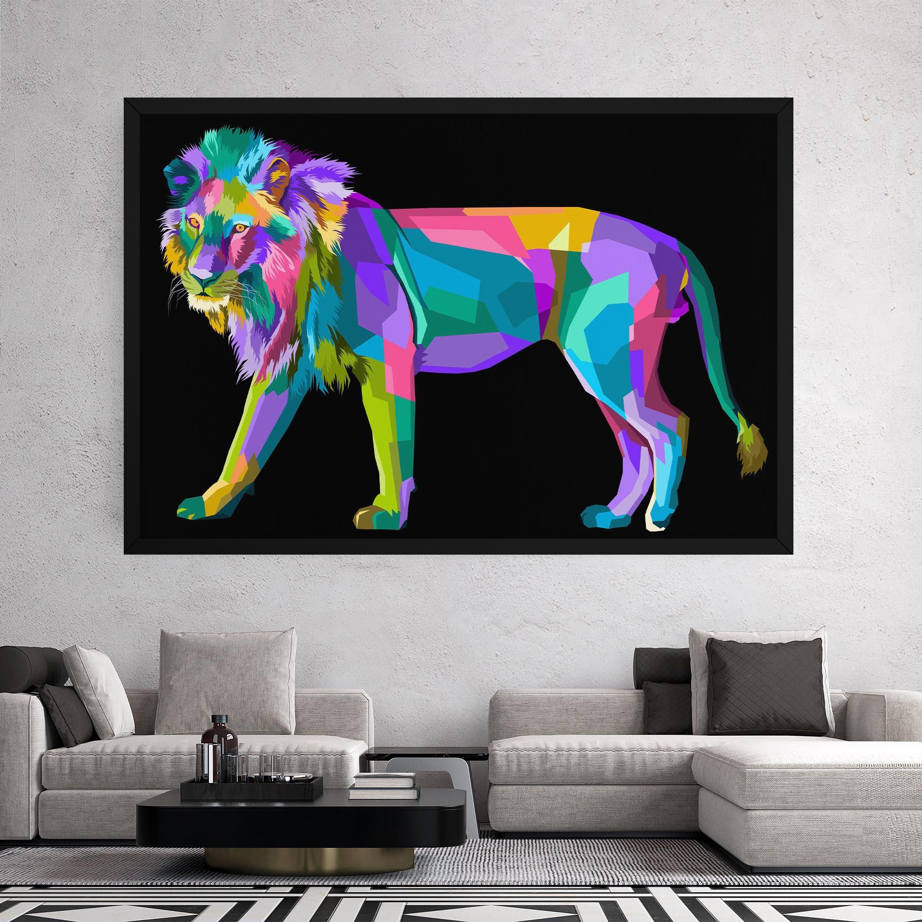 Tablou Canvas Lion Walking mockup 2