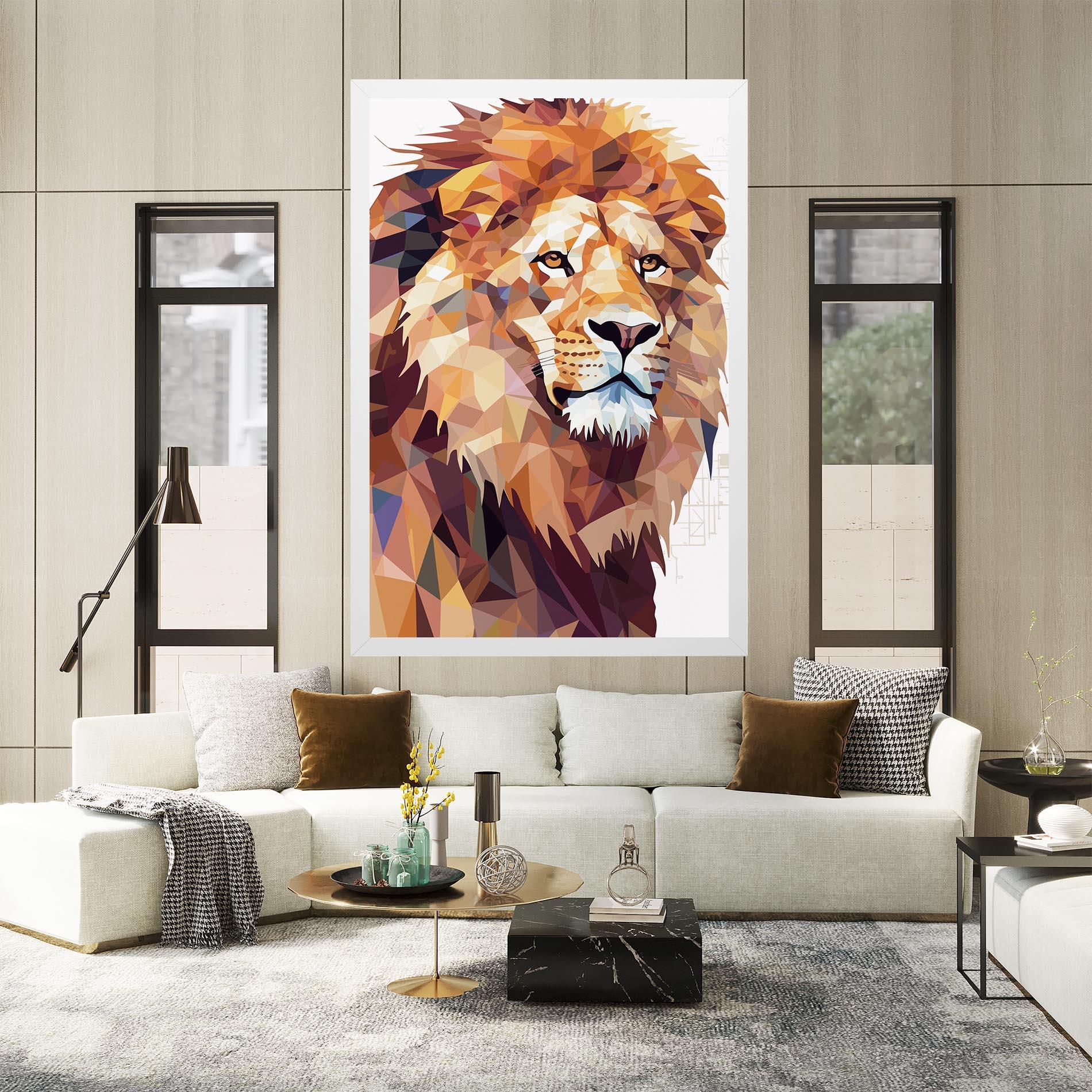 Tablou Canvas Artistic Lion Head mockup 2