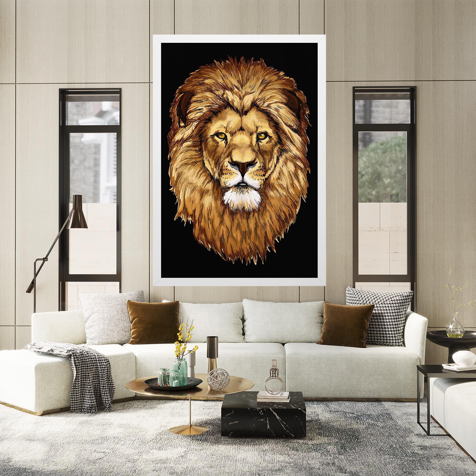 Tablou Canvas Lion Head mockup 2