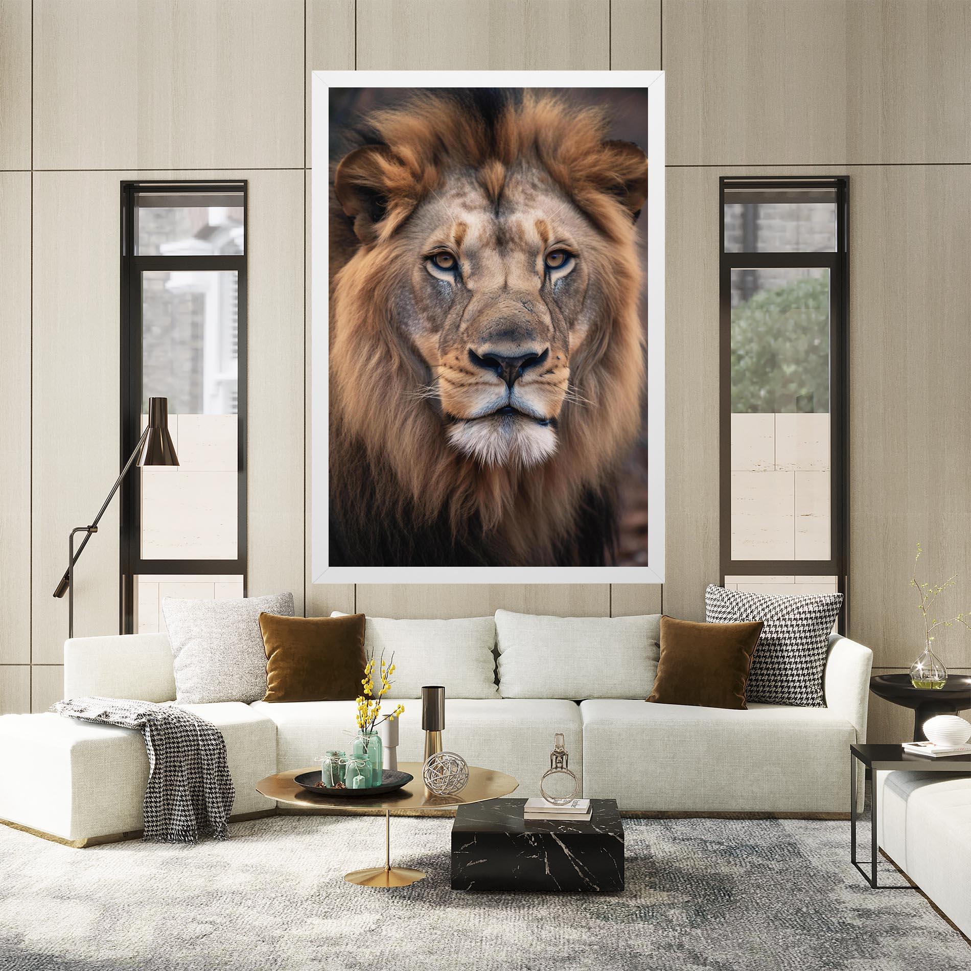 Tablou Canvas Wild Lion View mockup 2