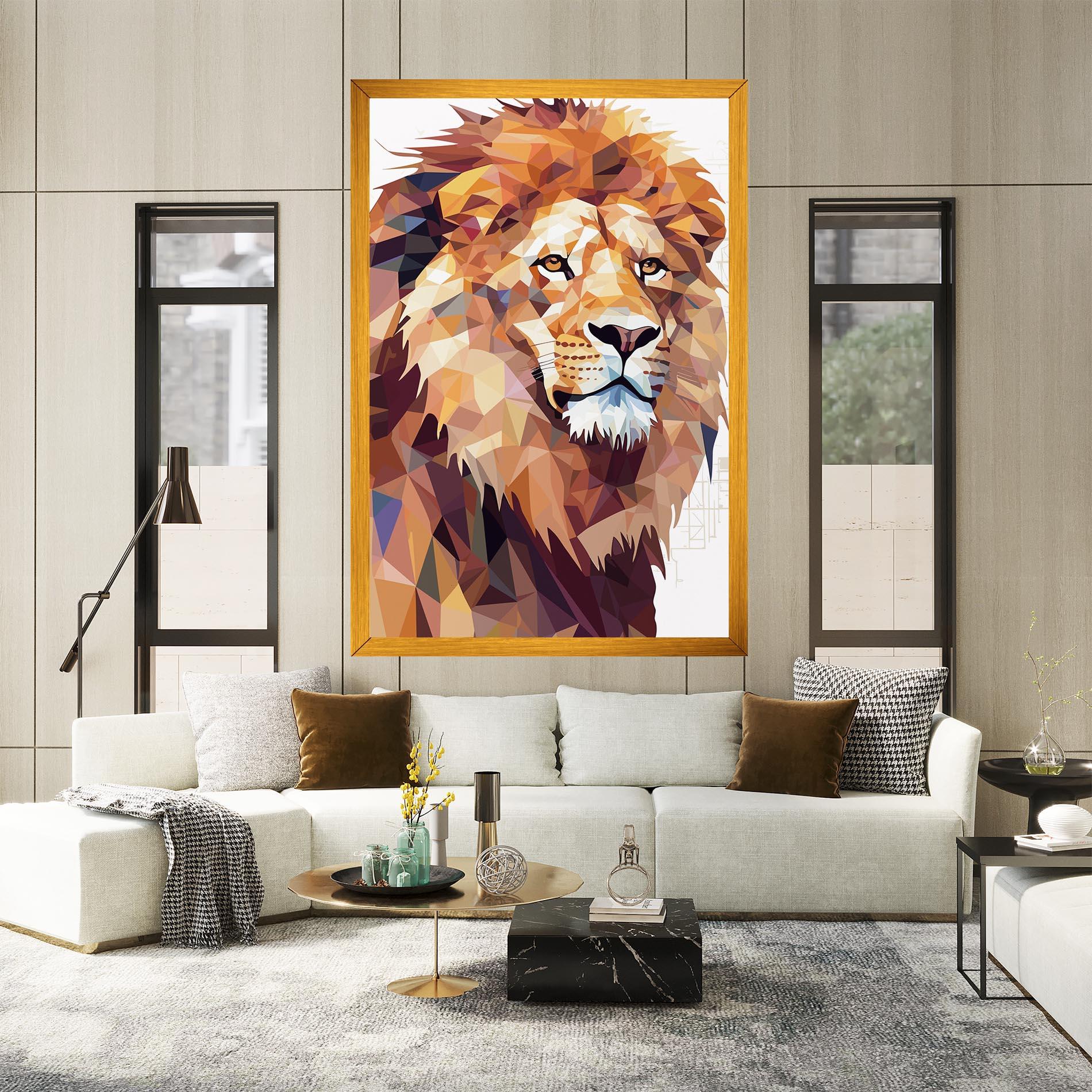 Tablou Canvas Artistic Lion Head mockup 2