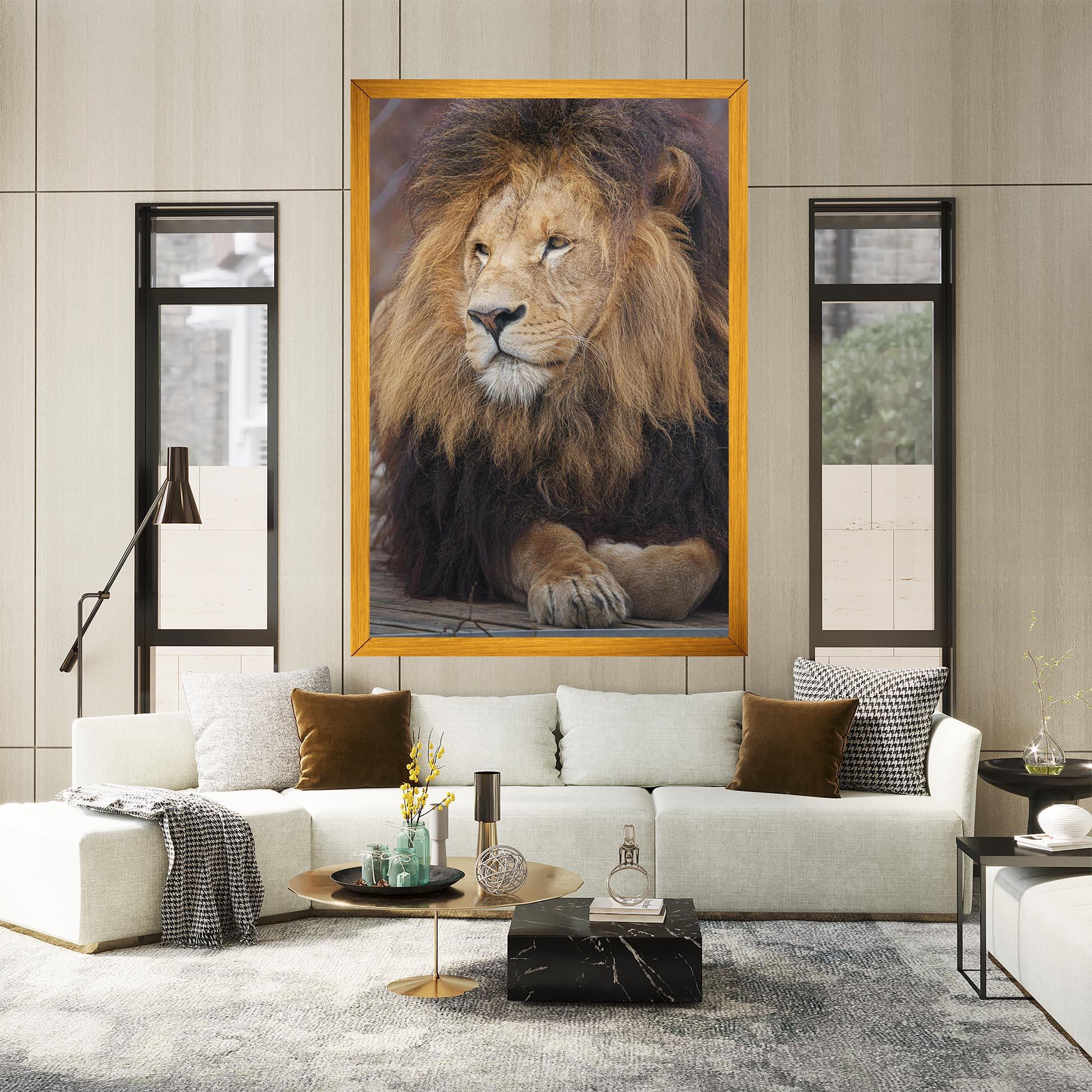 Tablou Canvas Lion Chilling mockup 2