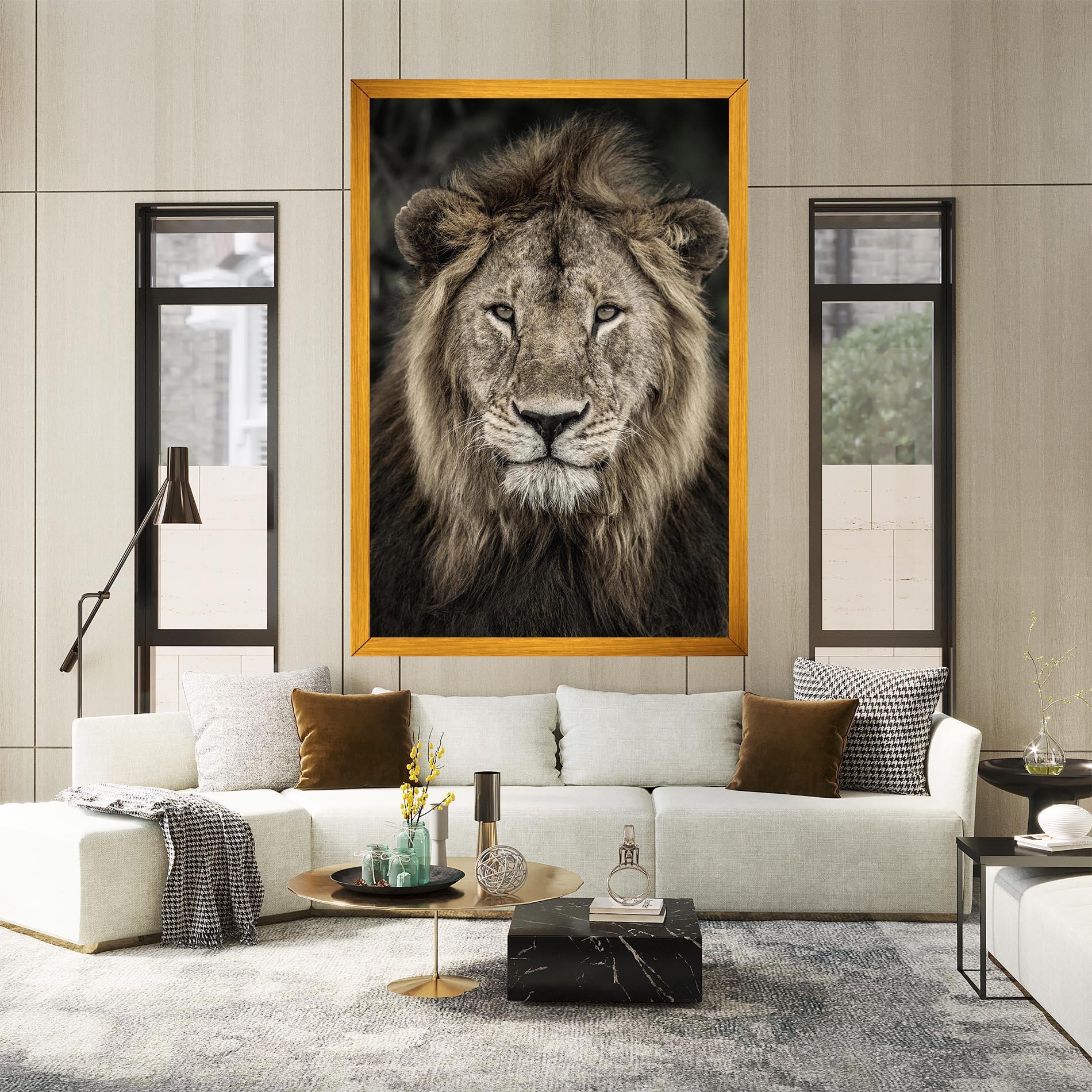 Tablou Canvas Lion Close Up mockup 2
