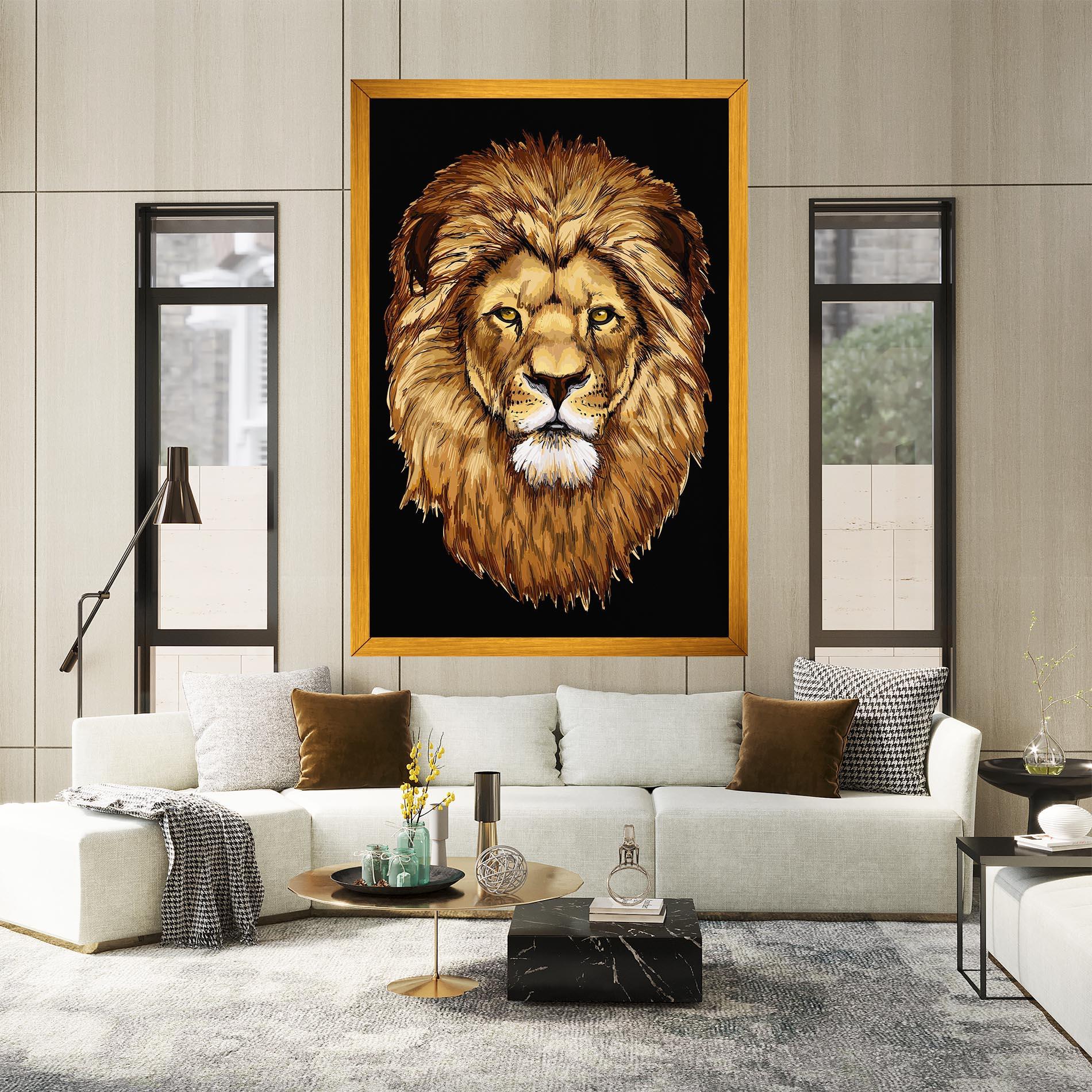 Tablou Canvas Lion Head mockup 2