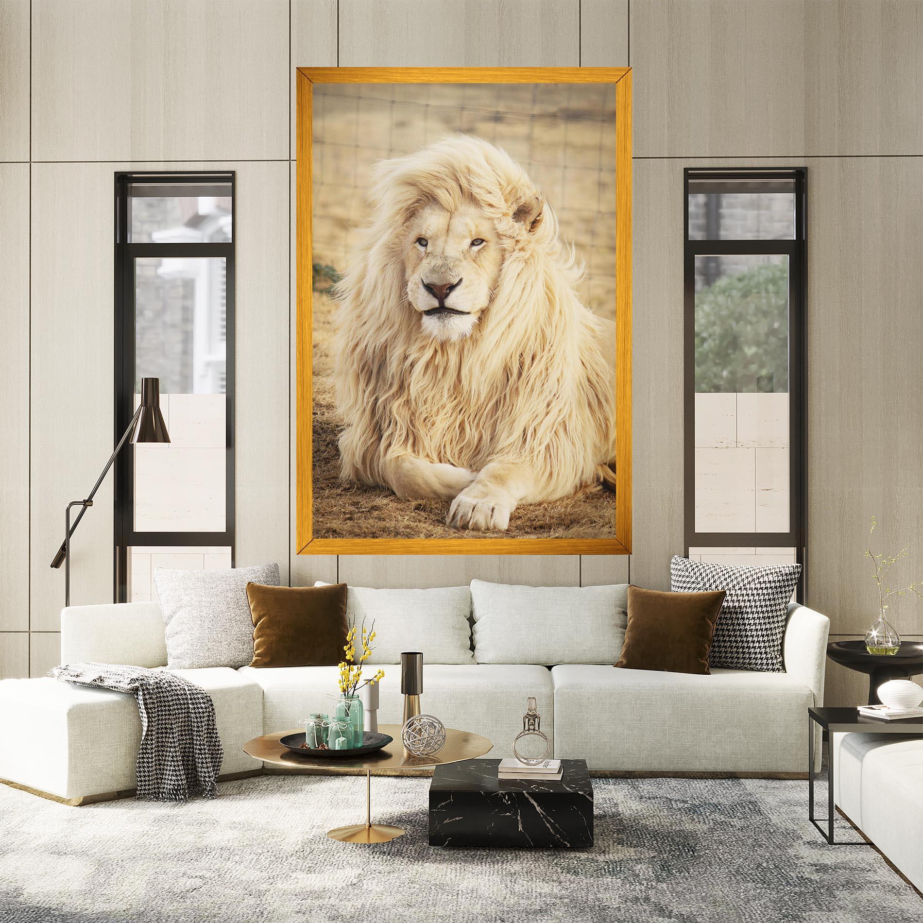 Tablou Canvas White Lion mockup 2