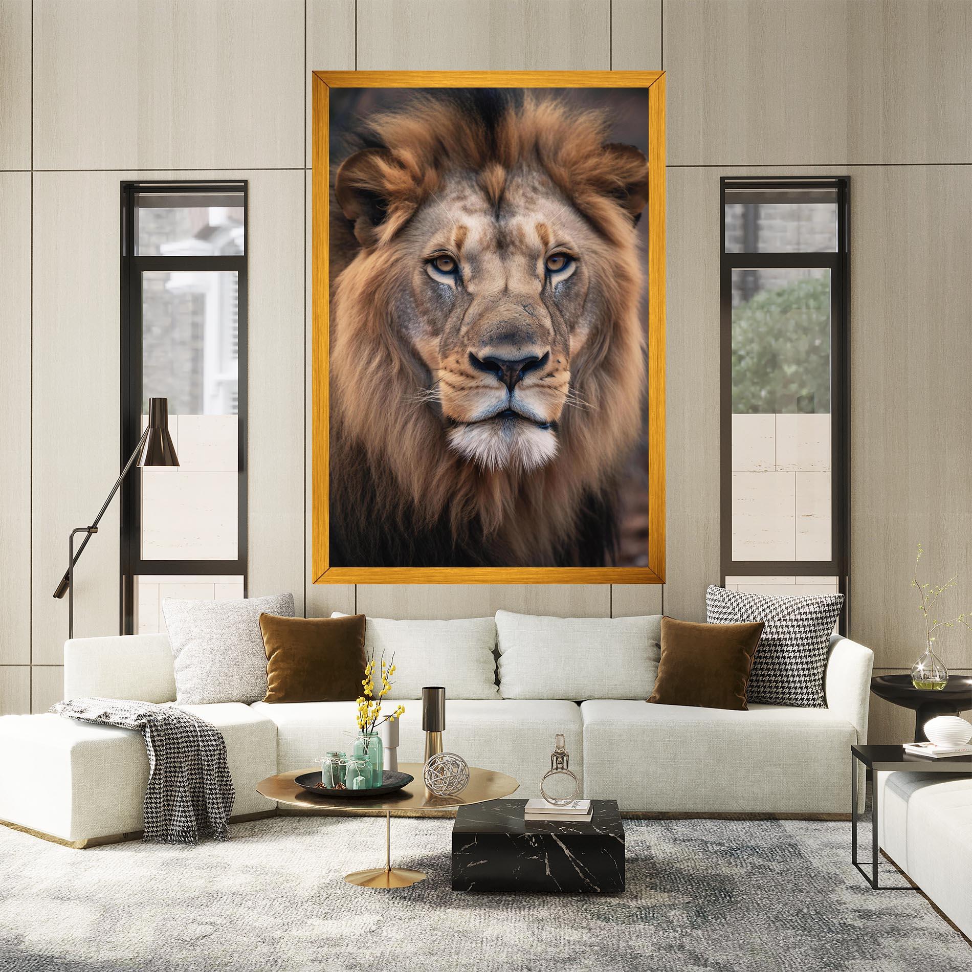 Tablou Canvas Wild Lion View mockup 2