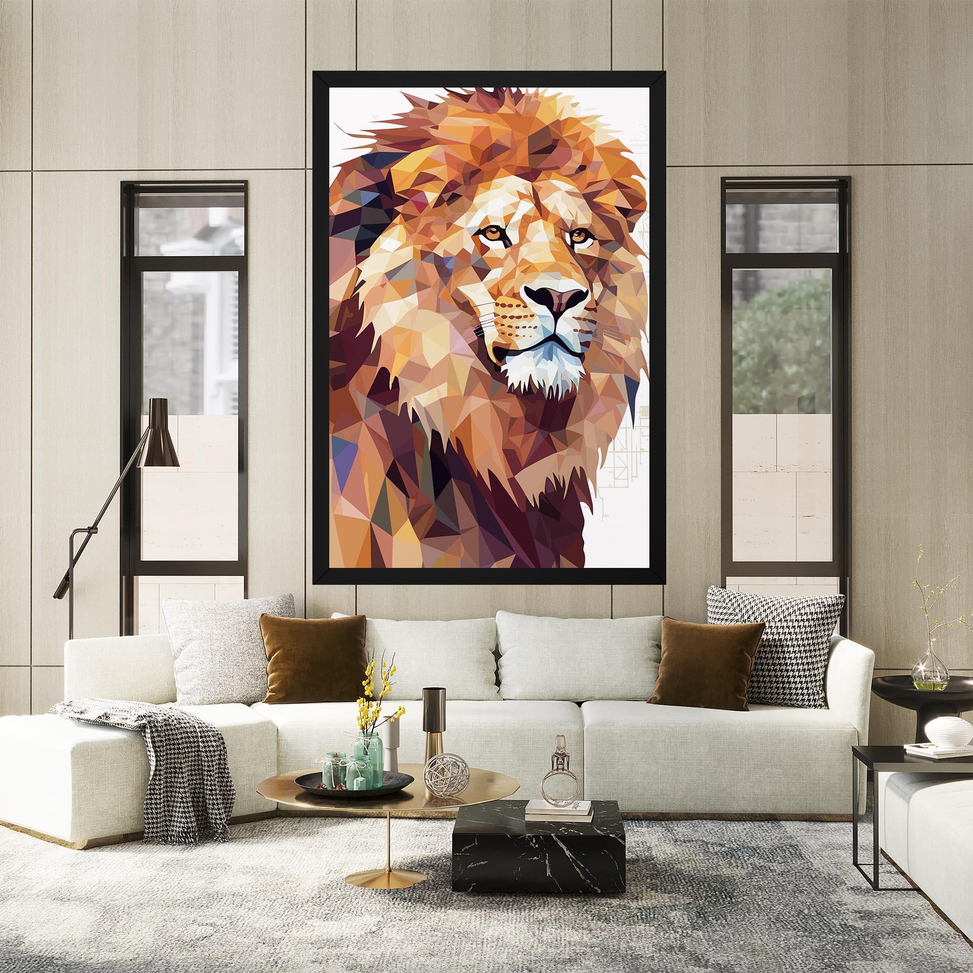 Tablou Canvas Artistic Lion Head mockup 2