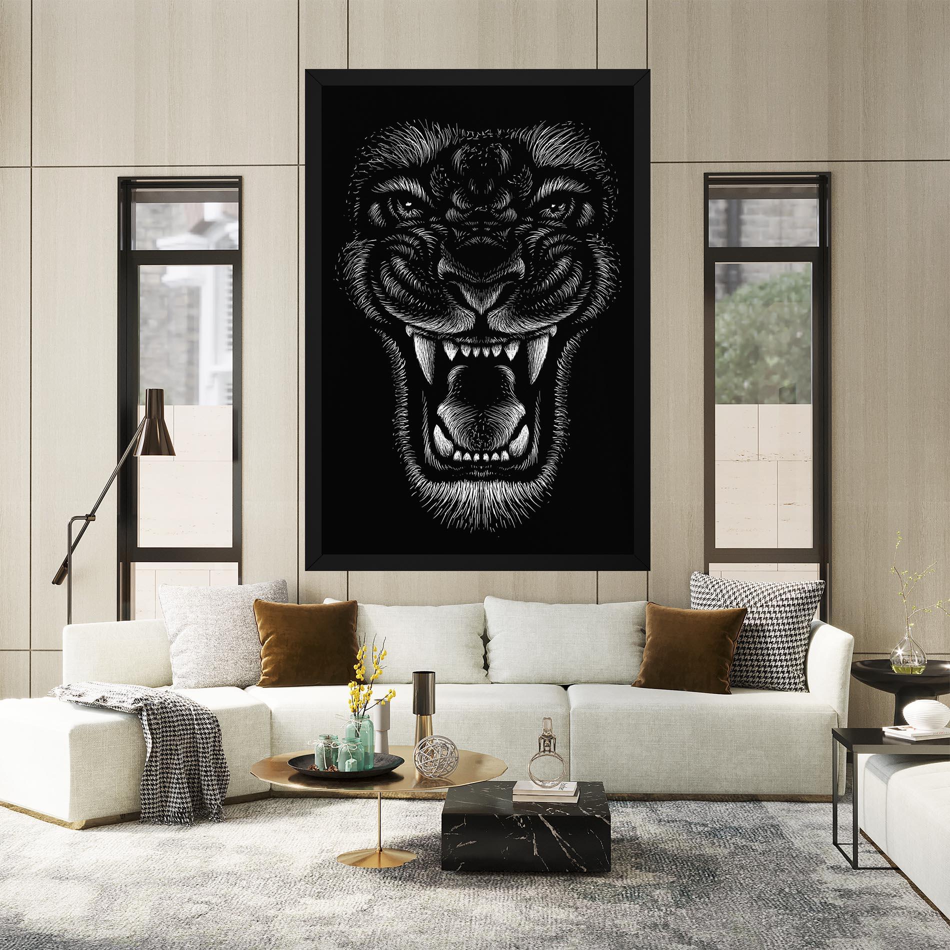 Tablou Canvas Lion Bite mockup 2