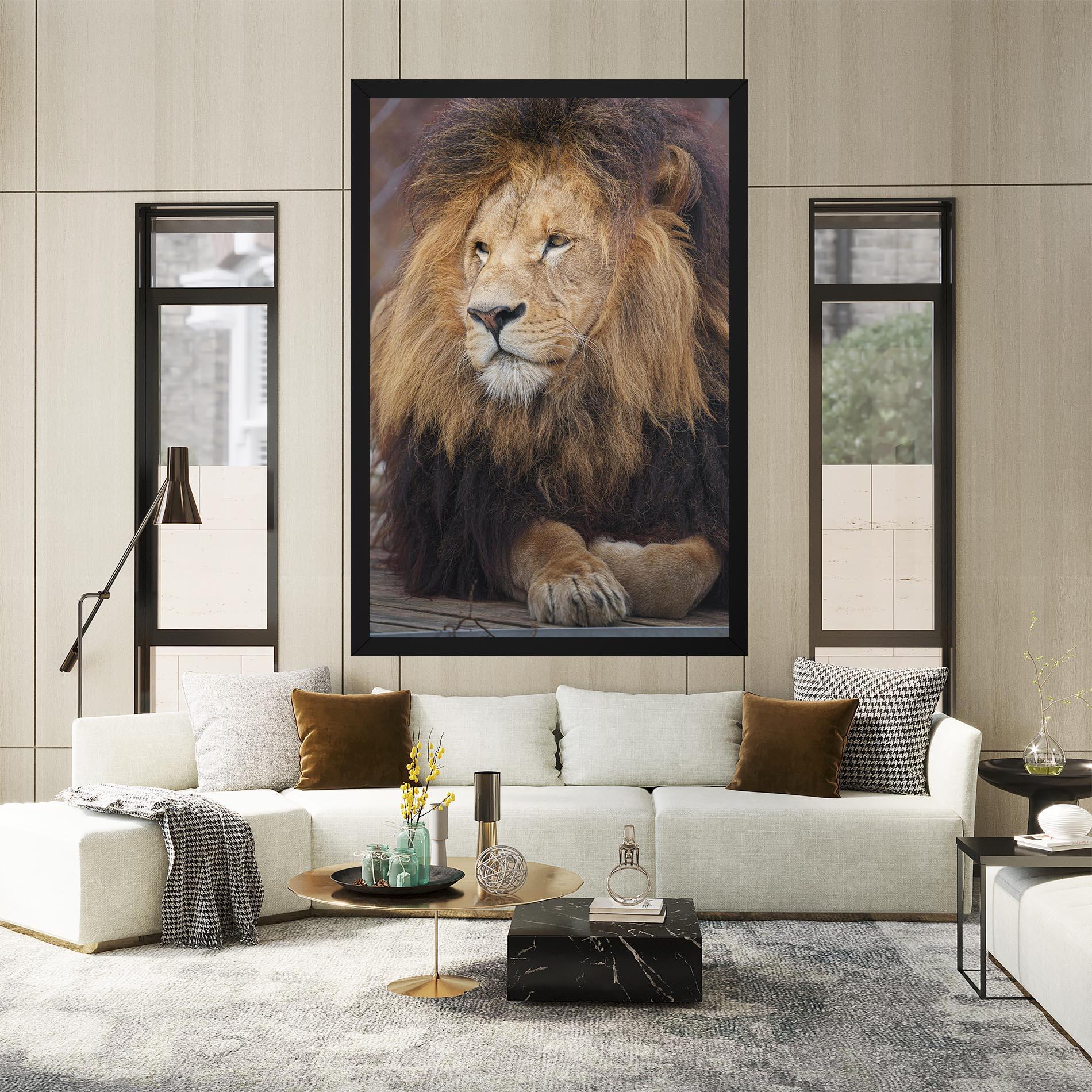 Tablou Canvas Lion Chilling mockup 2