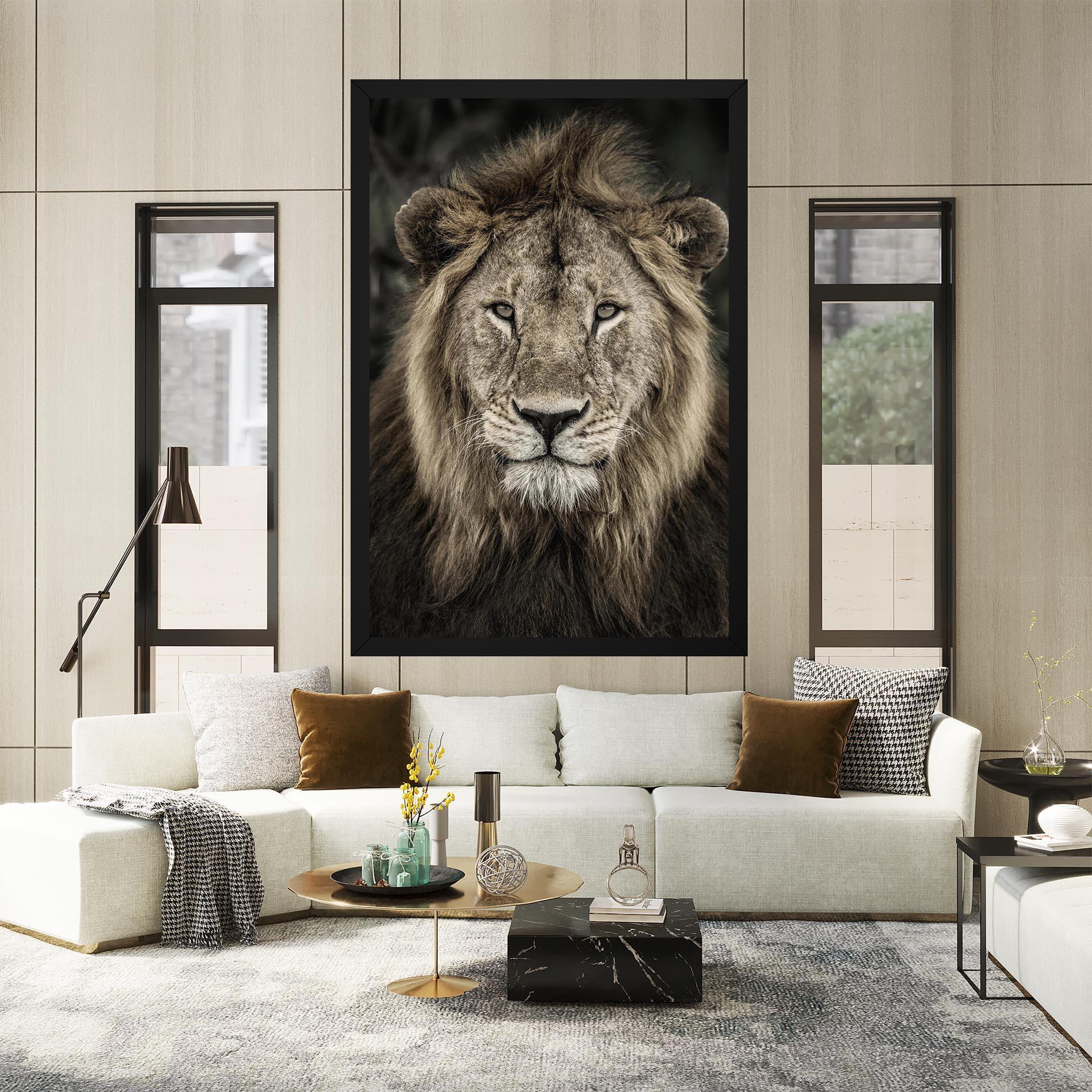 Tablou Canvas Lion Close Up mockup 2