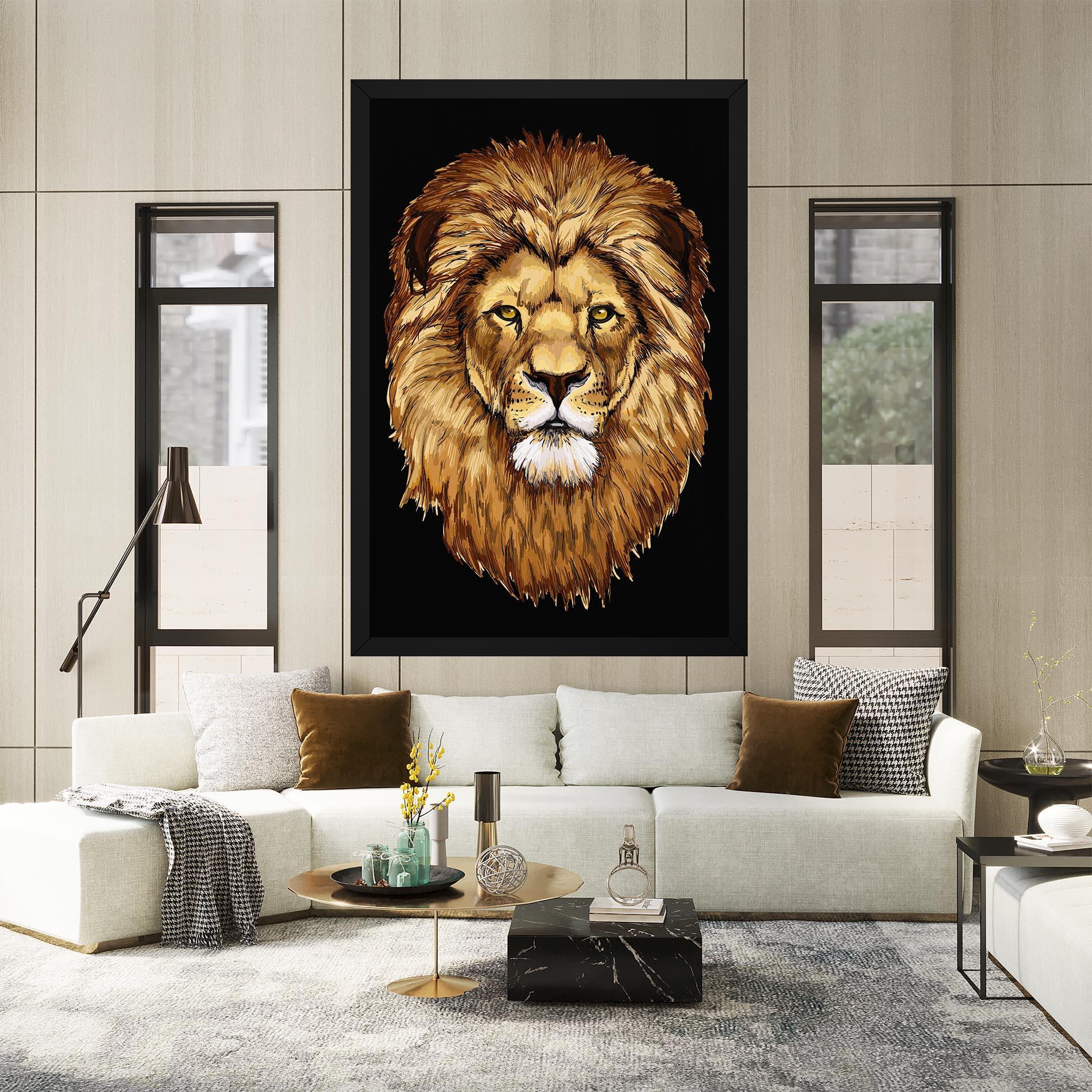 Tablou Canvas Lion Head mockup 2