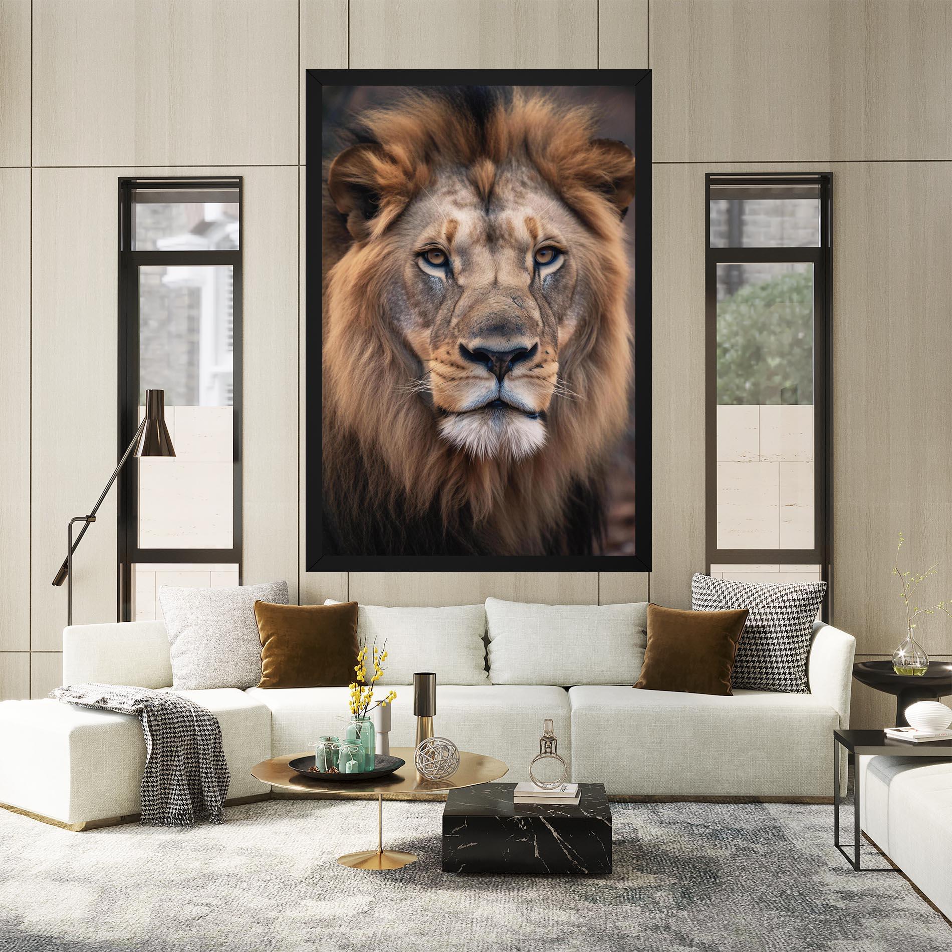 Tablou Canvas Wild Lion View mockup 2