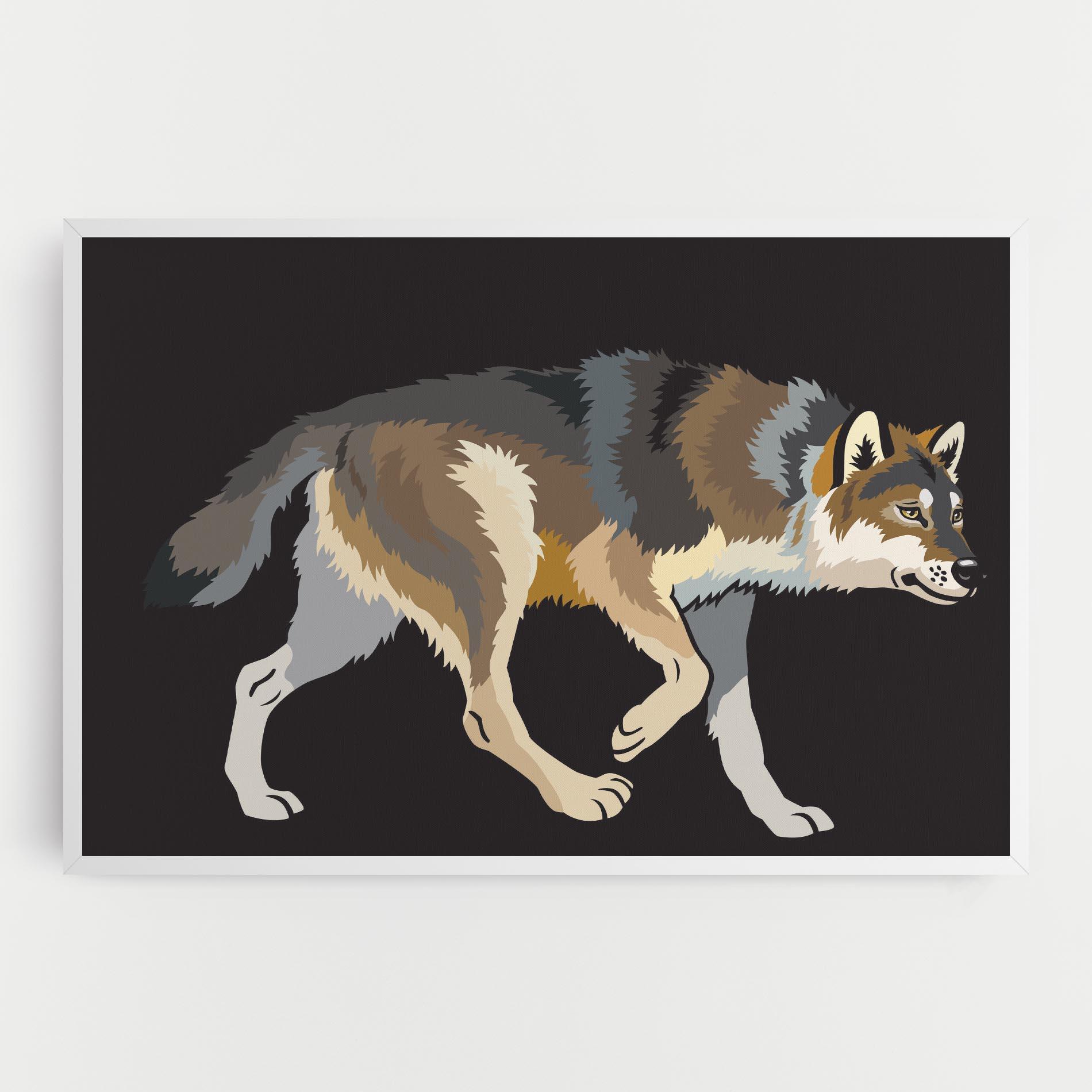 Tablou Canvas Cartoon Wolf mockup 0