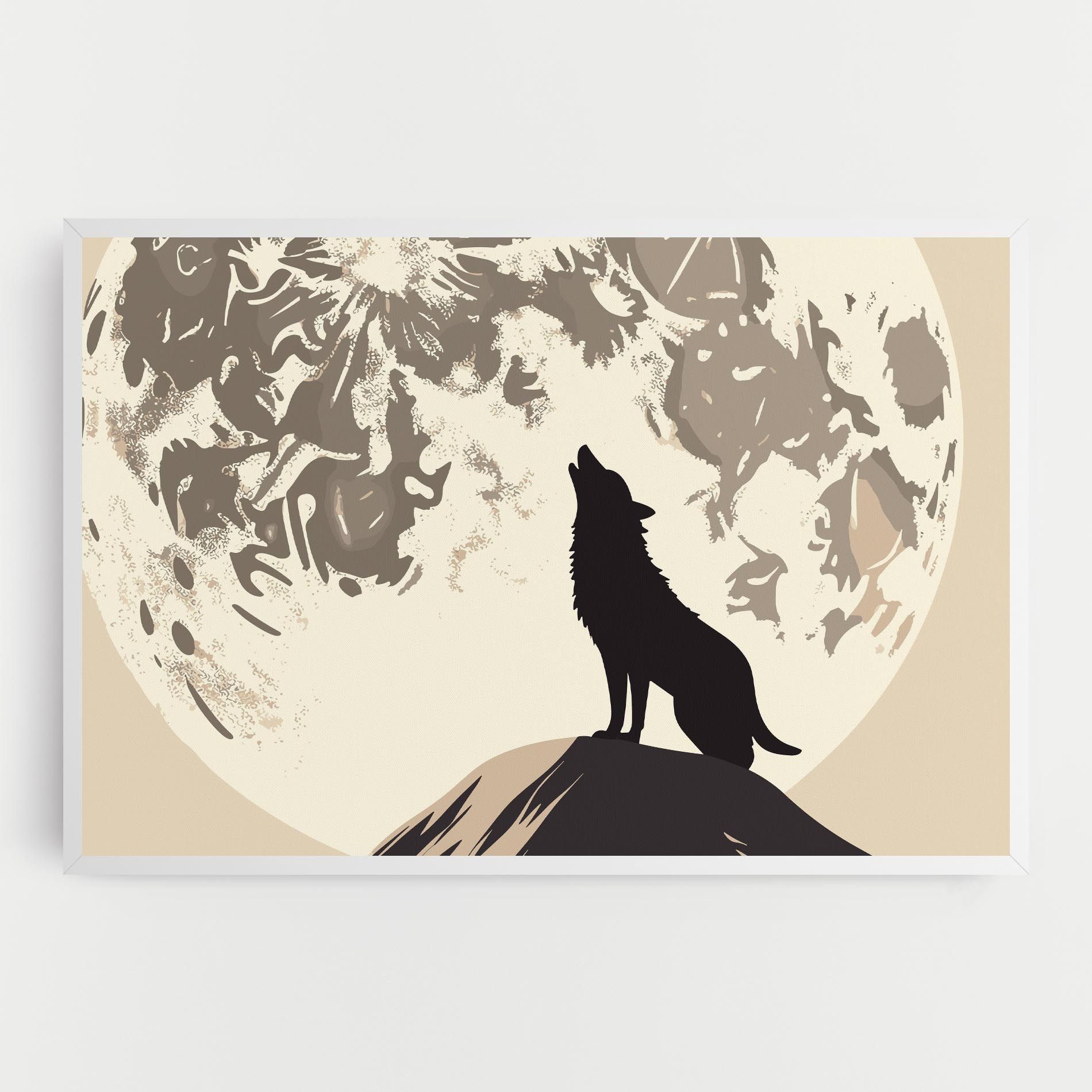 Cream Moon Wolf mockup 0