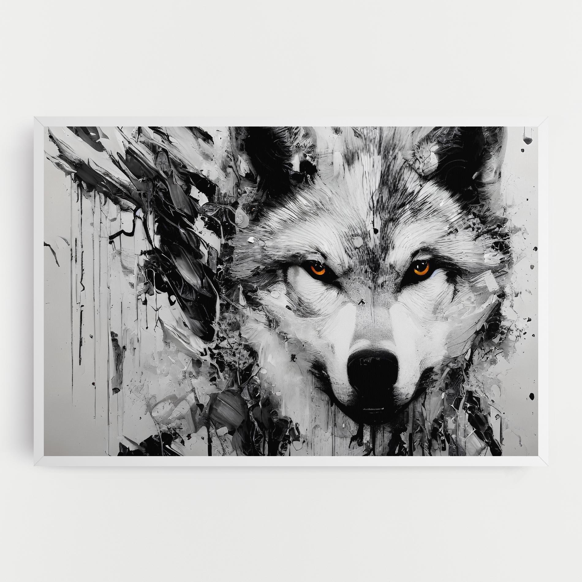 Tablou Canvas Grey Wolf Portrait mockup 0