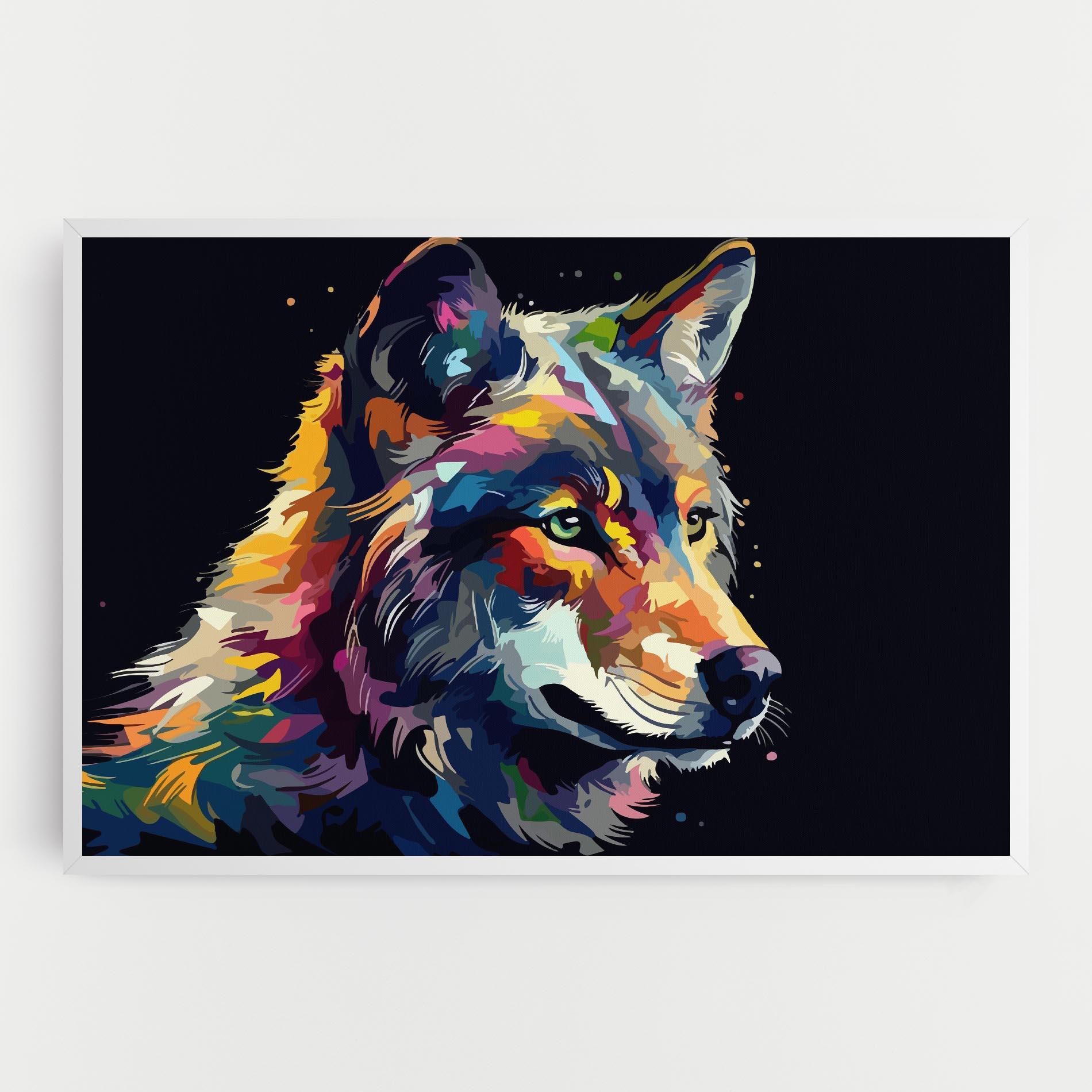 Tablou Canvas Painted Wolf mockup 0