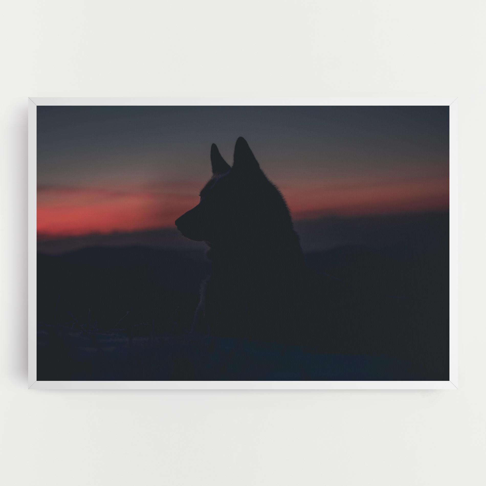Tablou Canvas Wolf Shillouette mockup 0