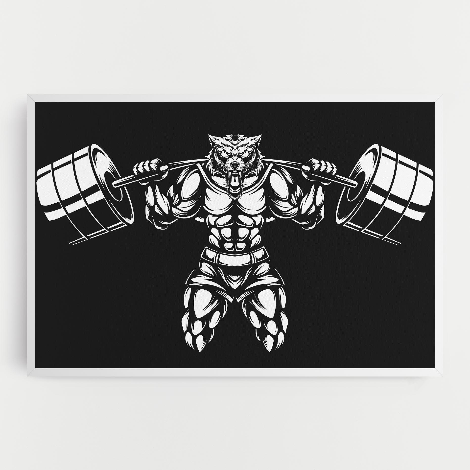 Tablou Canvas Work Out Wolf mockup 0