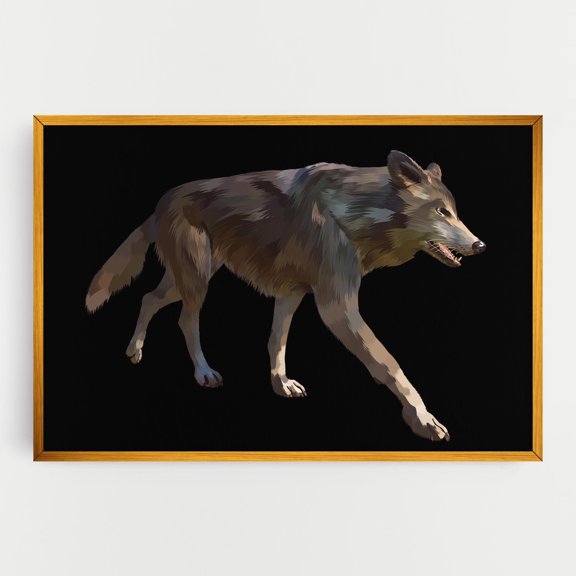 Tablou Canvas 3d Wolf mockup 0
