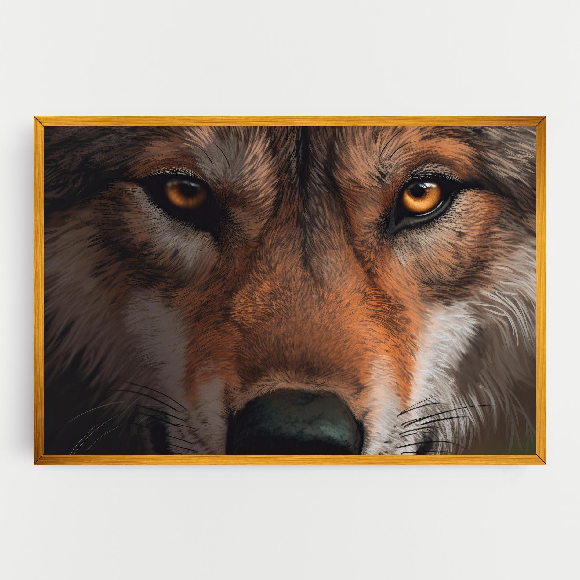 Tablou Canvas Close Up Wolf Eyes mockup 0