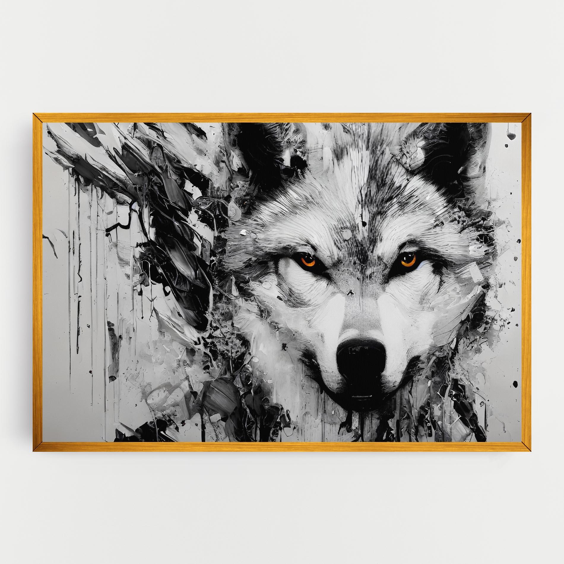 Tablou Canvas Grey Wolf Portrait mockup 0