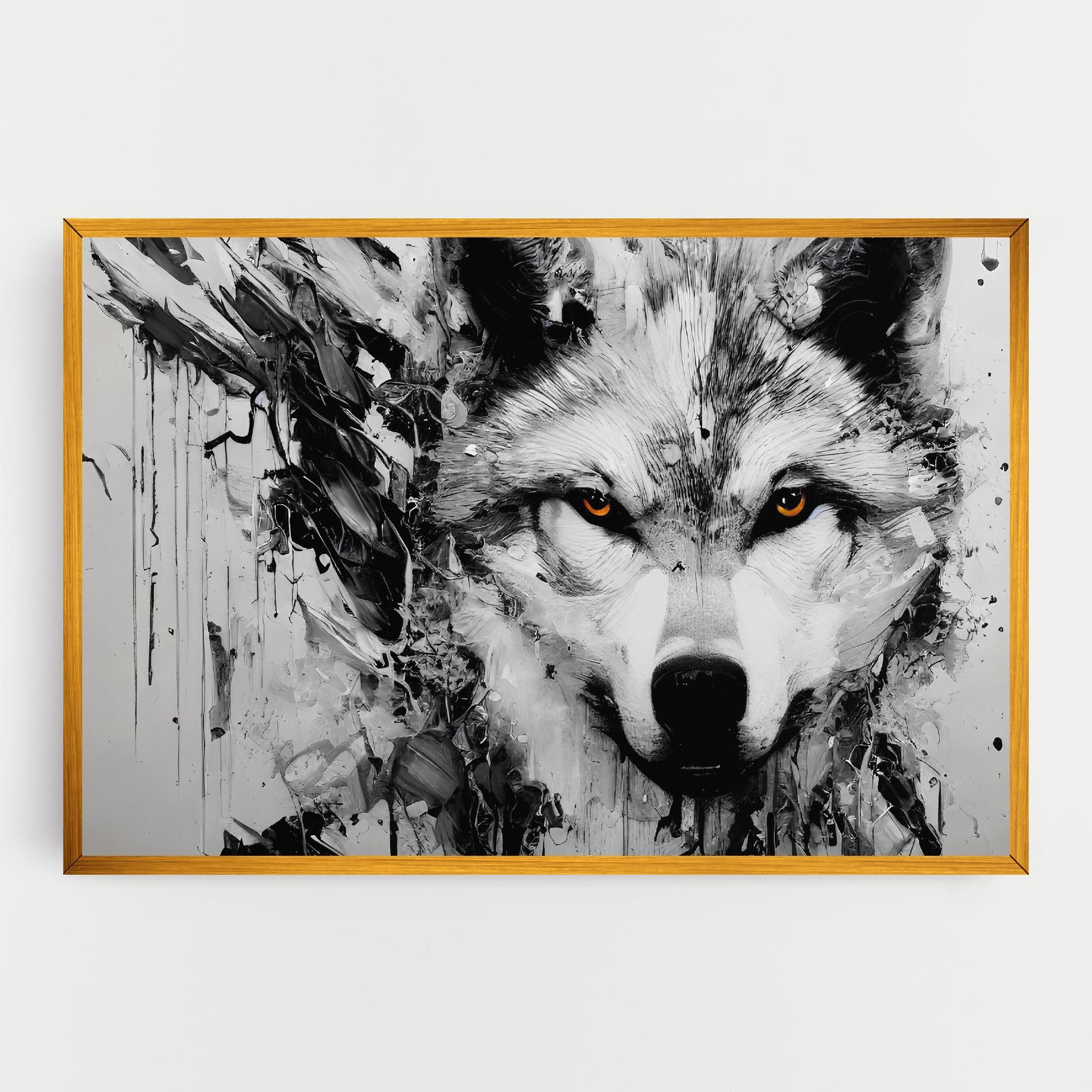 Grey Wolf Portrait mockup 0